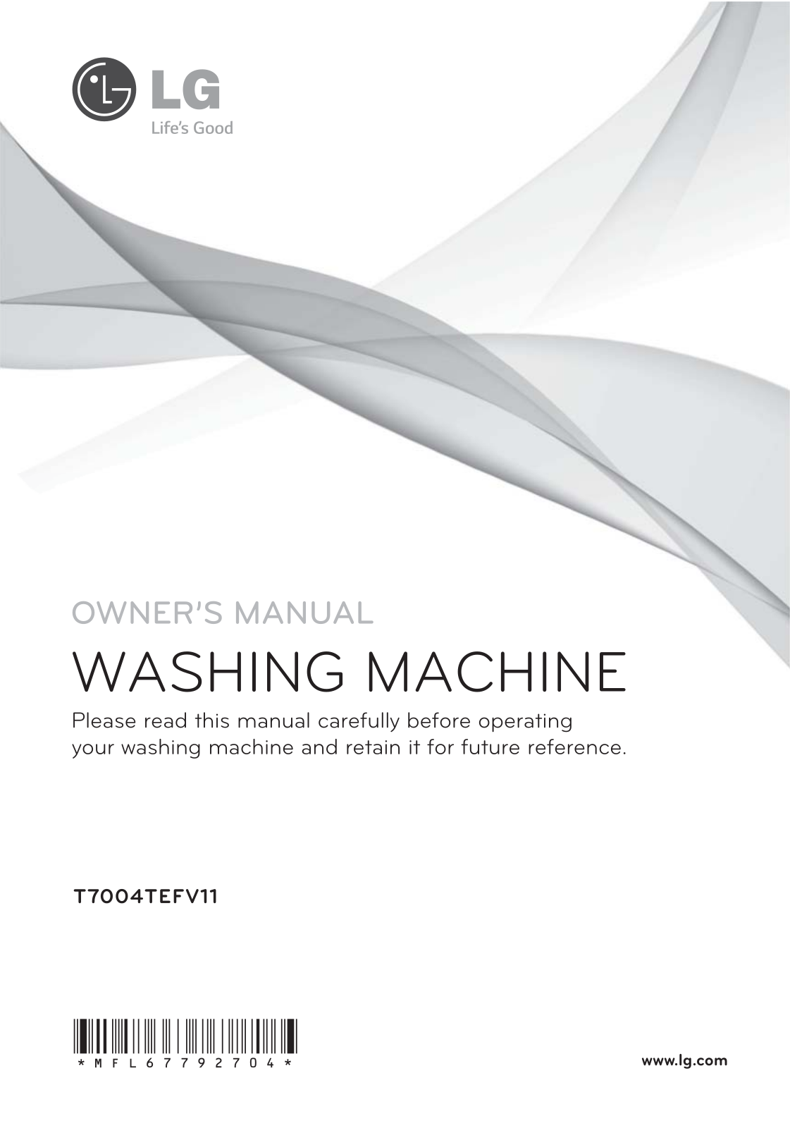 LG T7004TEFV11 Owner’s Manual