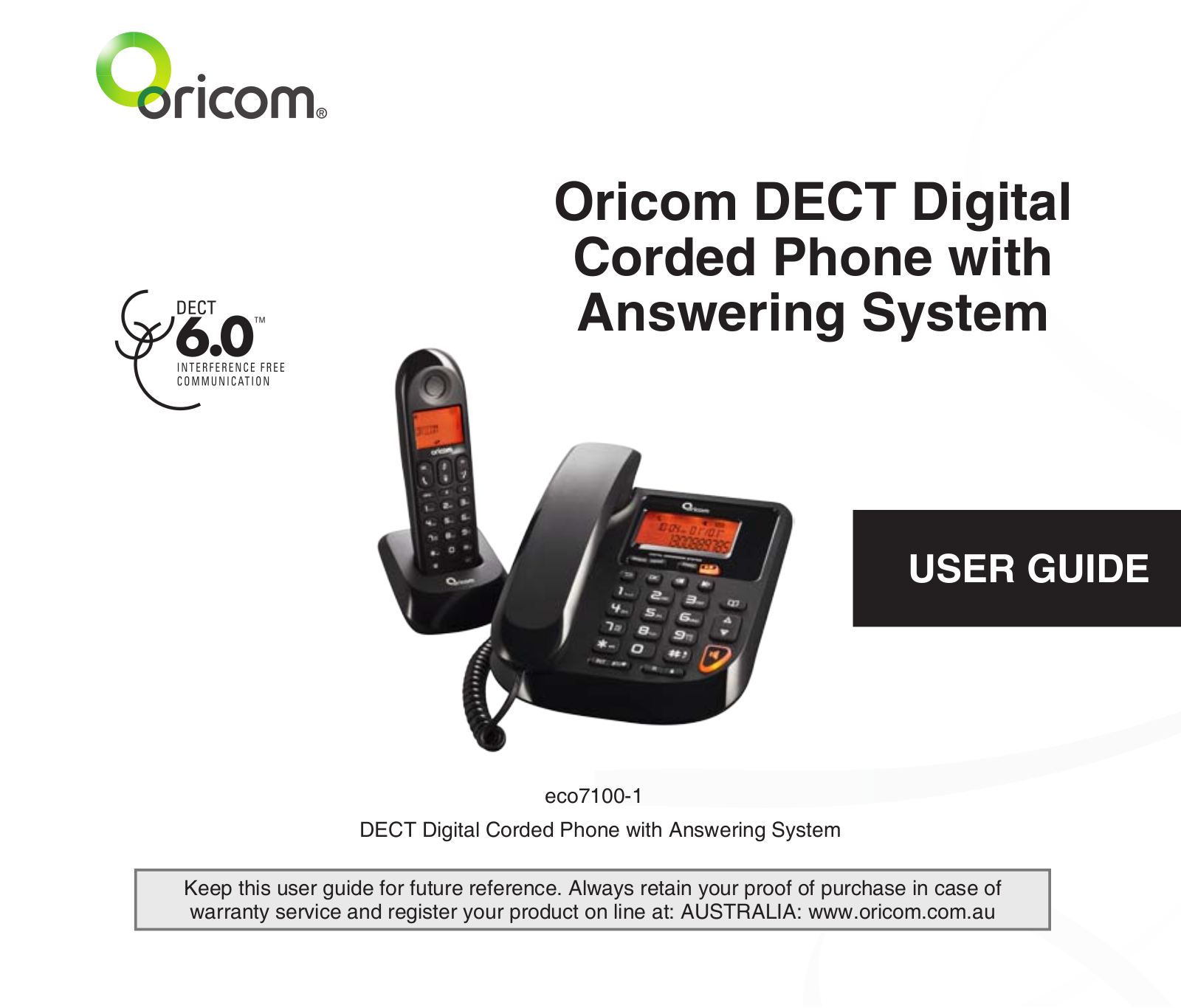 Oricom ECO7100-1 User Manual