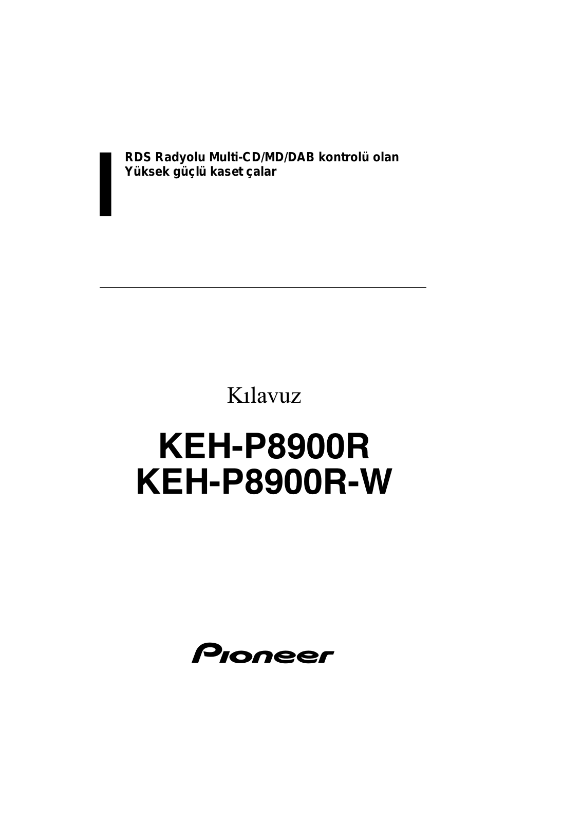 Pioneer KEH-P8900R User Manual