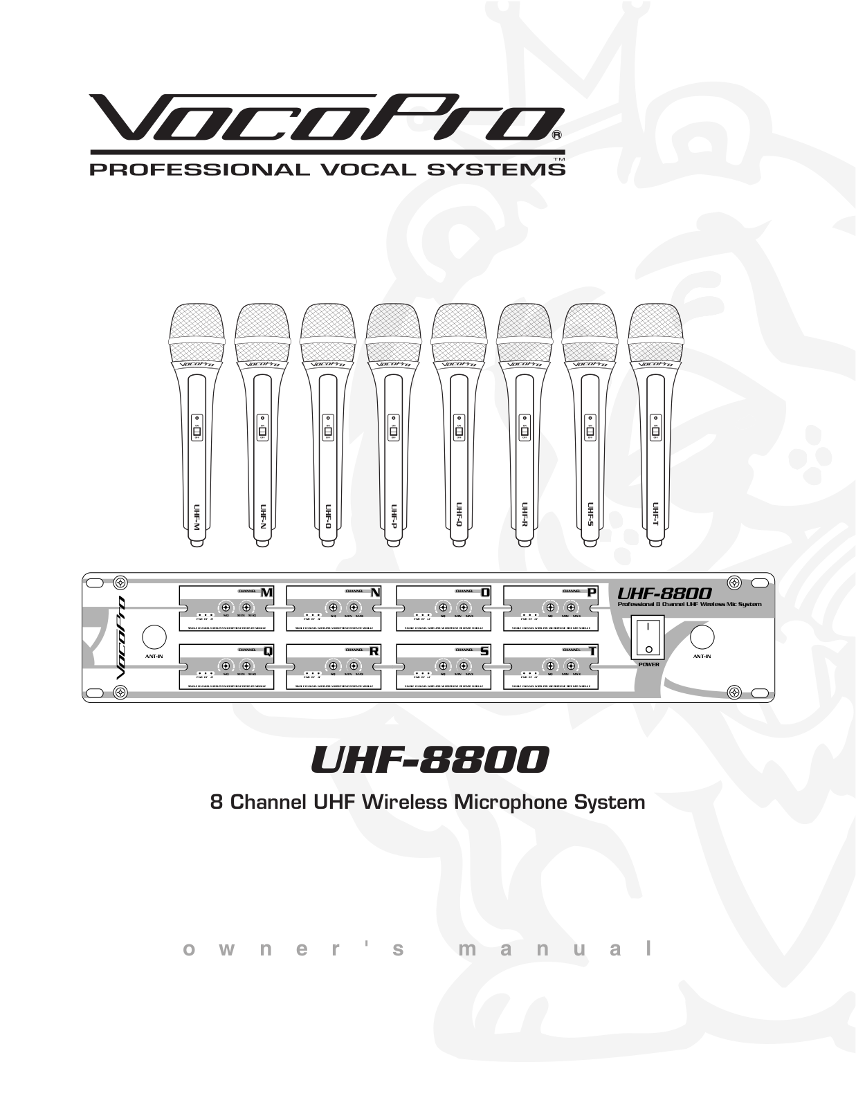 VocoPro UHF-8800 User Manual