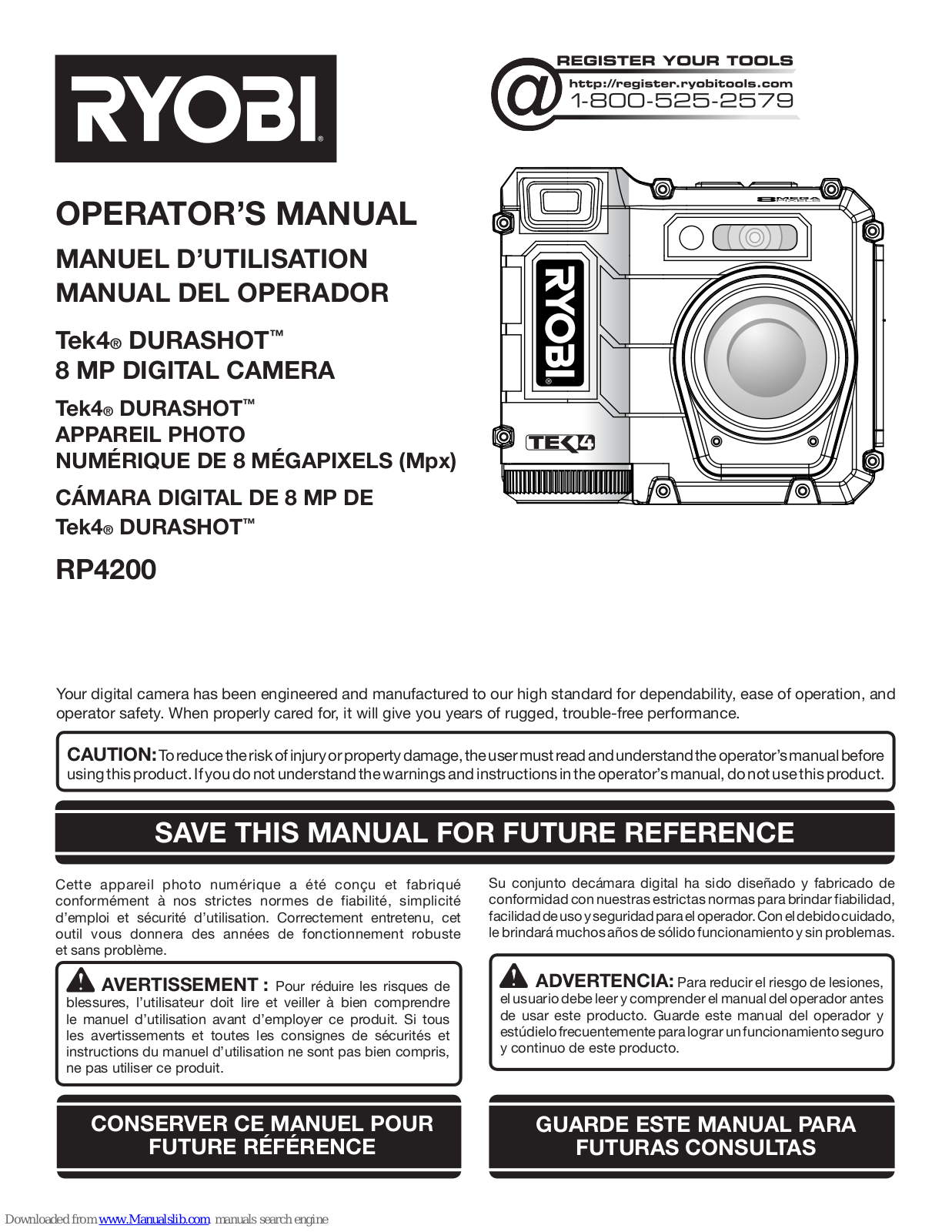 Ryobi Tek4 Durashot RP4200 Operator's Manual