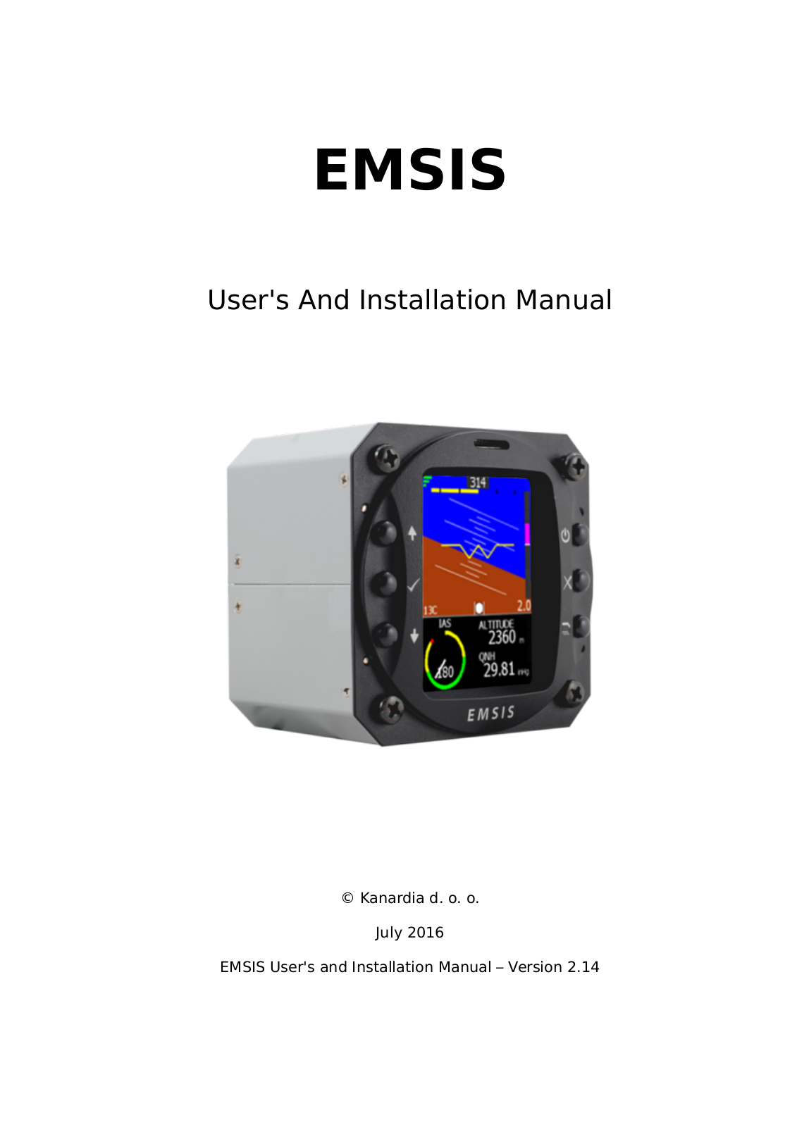 Kanardia Emsis User Manual