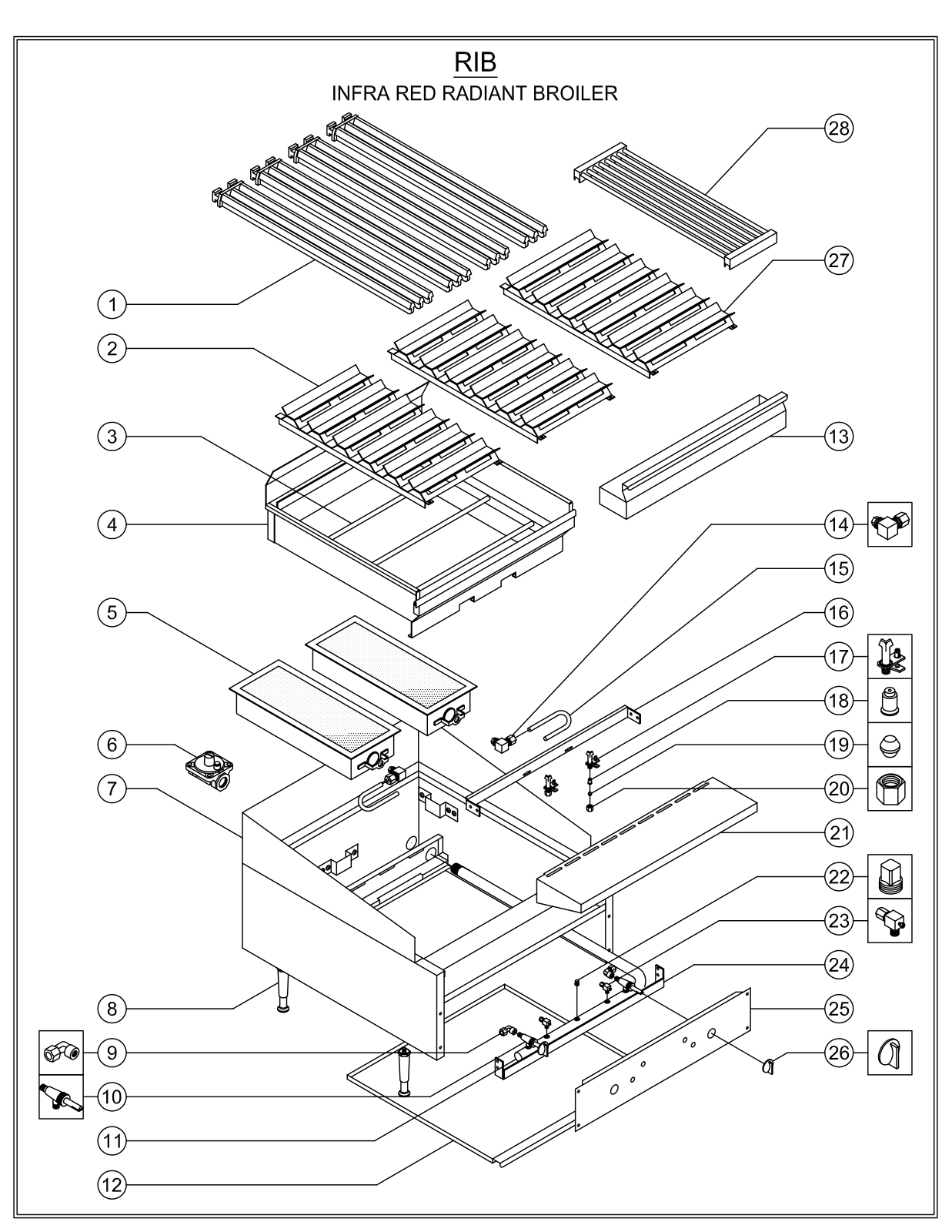 Royal Range RIB Parts List