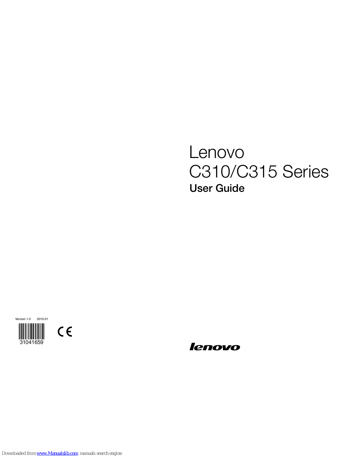 Lenovo 3000 C315, C310 Series, C315 Series User Manual