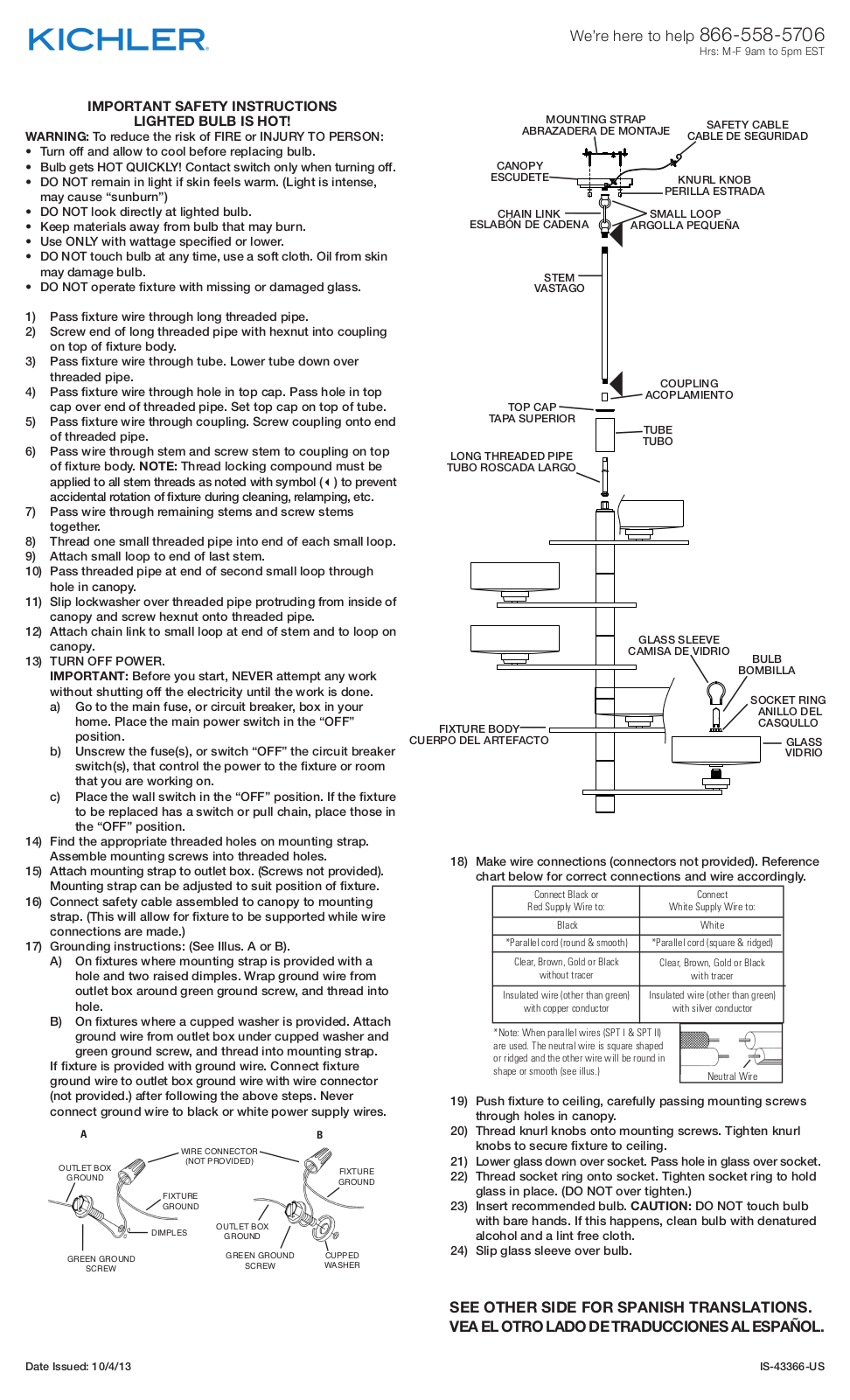 Kichler 43366 User Manual