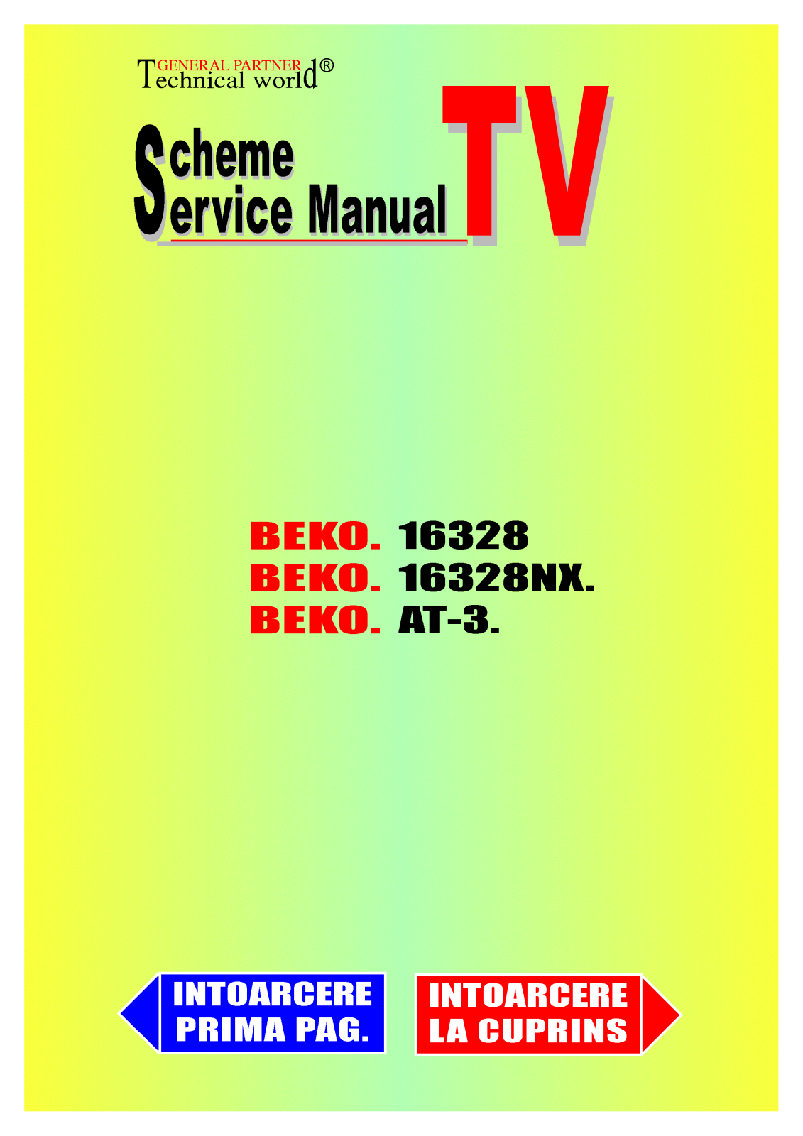 BEKO 16328, 16328NX, AT-3 Service Manual