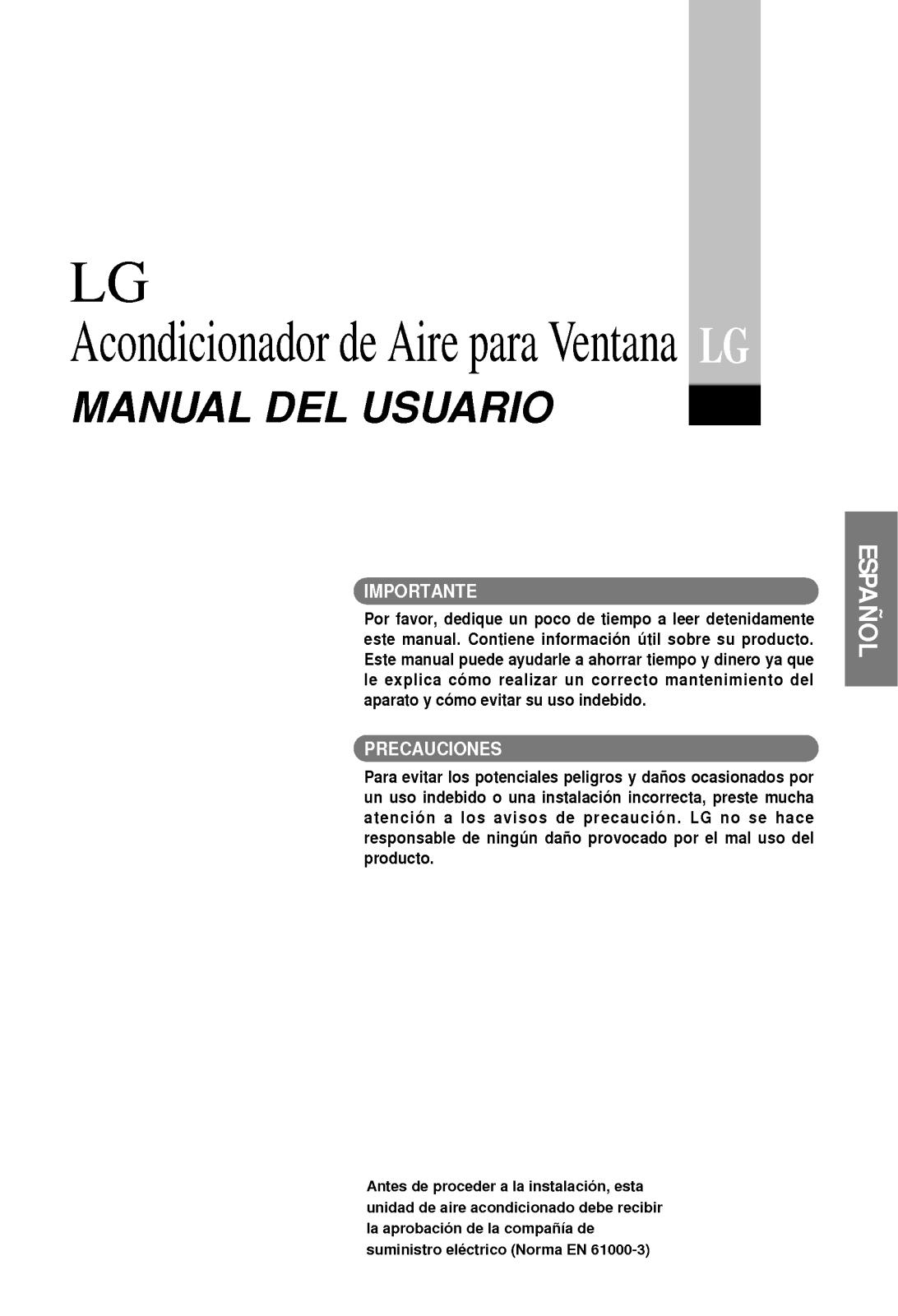 LG AWC226NGAB0 User Manual