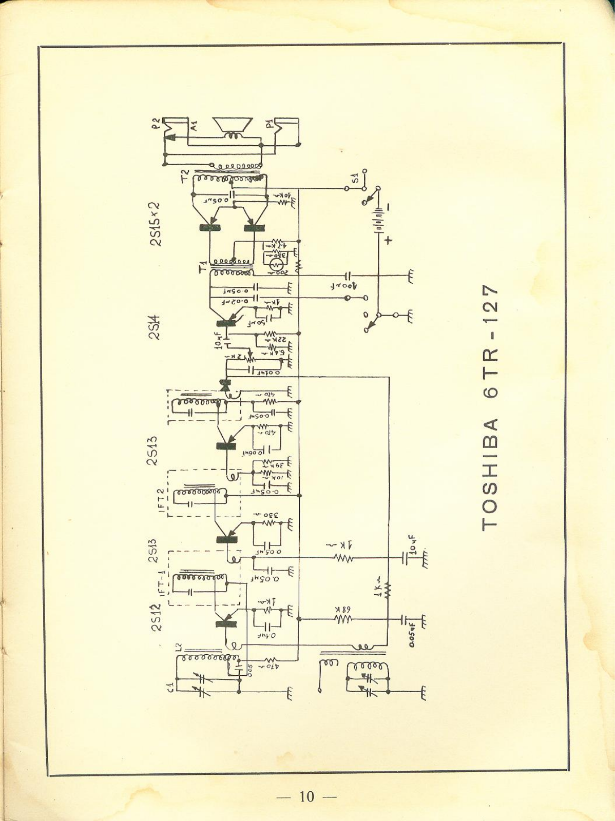 Toshiba 6TR-127 Schematic