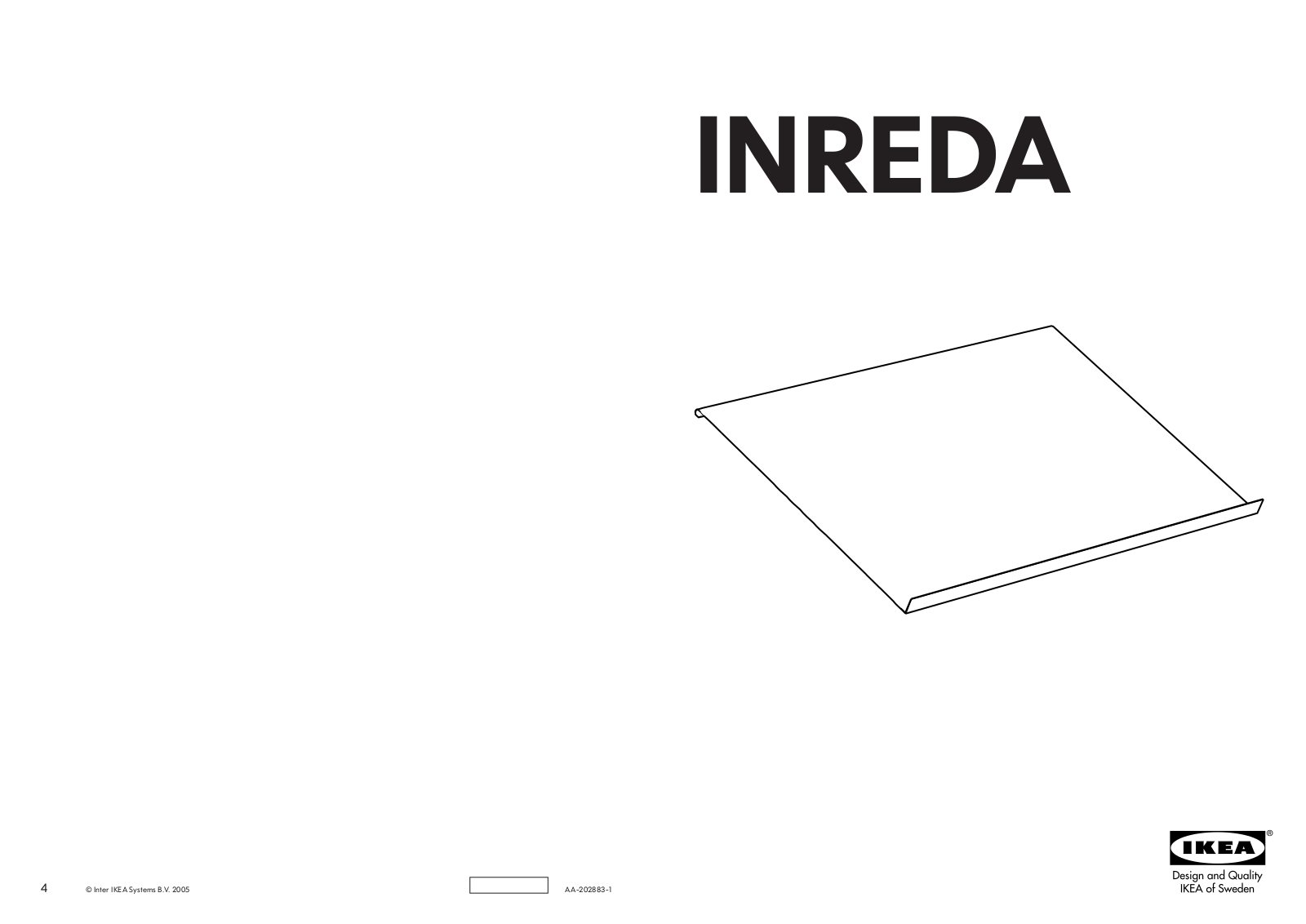 IKEA INREDA MAGAZINE SHELF Assembly Instruction