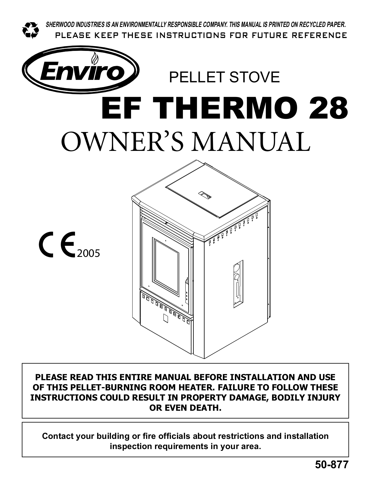 Enviro EF THERMO 28 CE2005 User Manual