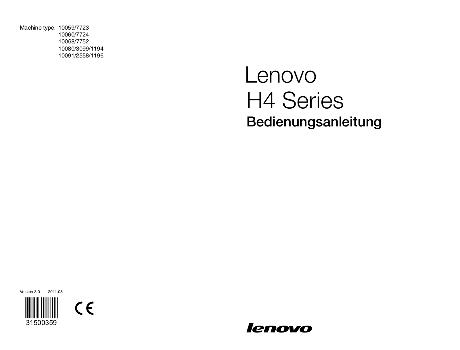 Lenovo H4 Series User Guide