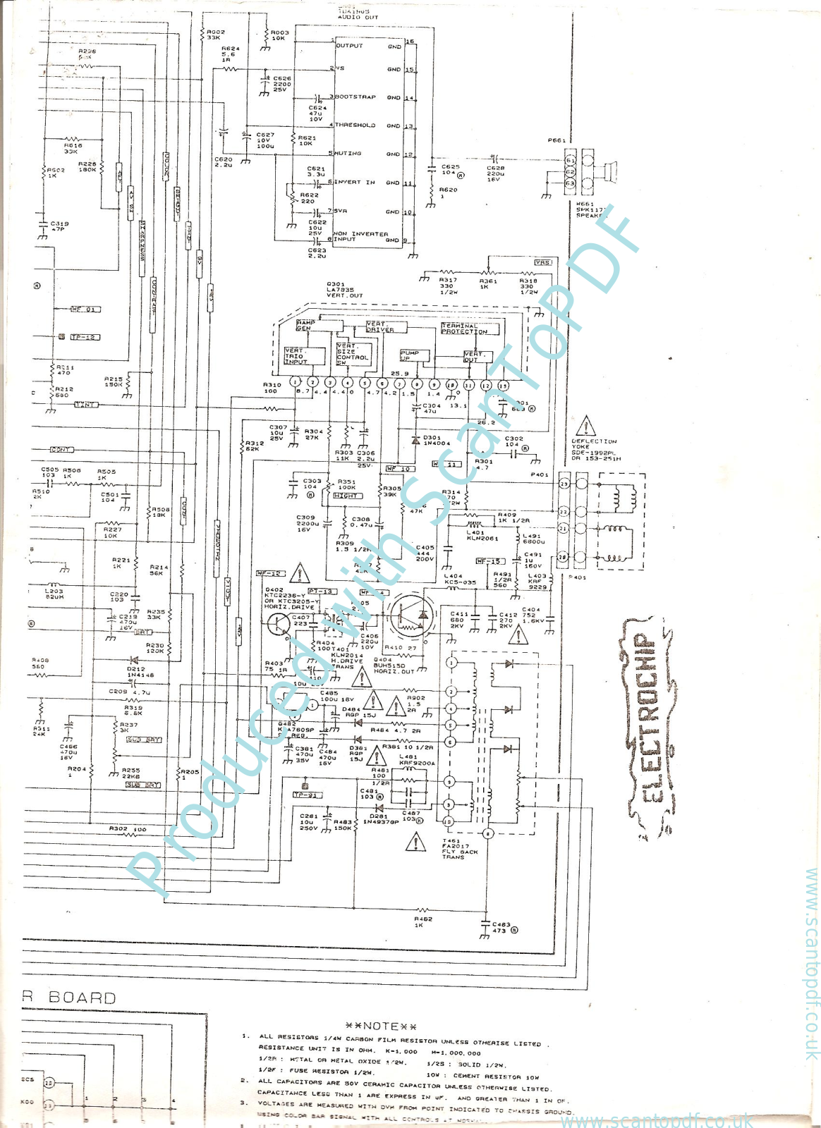 Sankey CT2080r Schematic