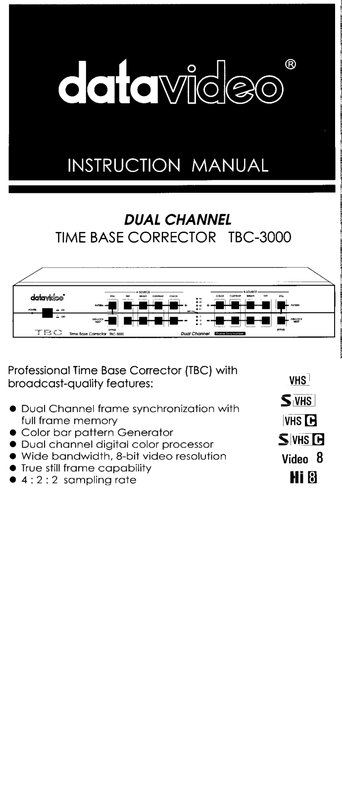 Datavideo TBC-3000 User Manual