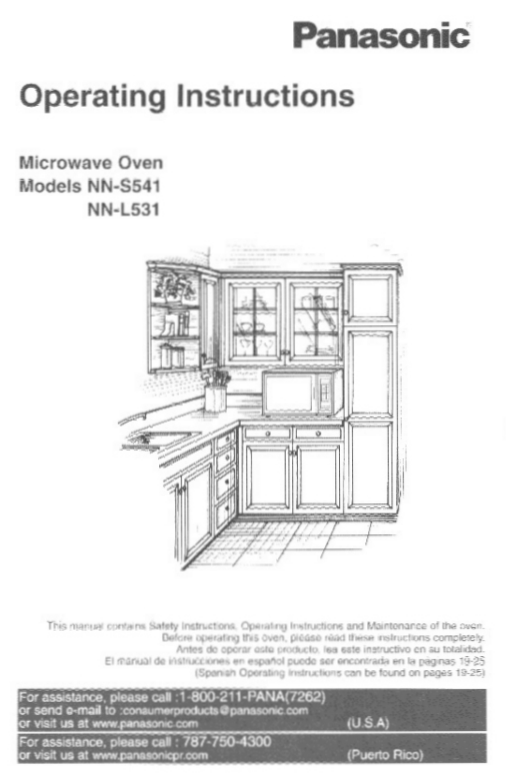 Panasonic NN-S541, NN-L531 User Manual