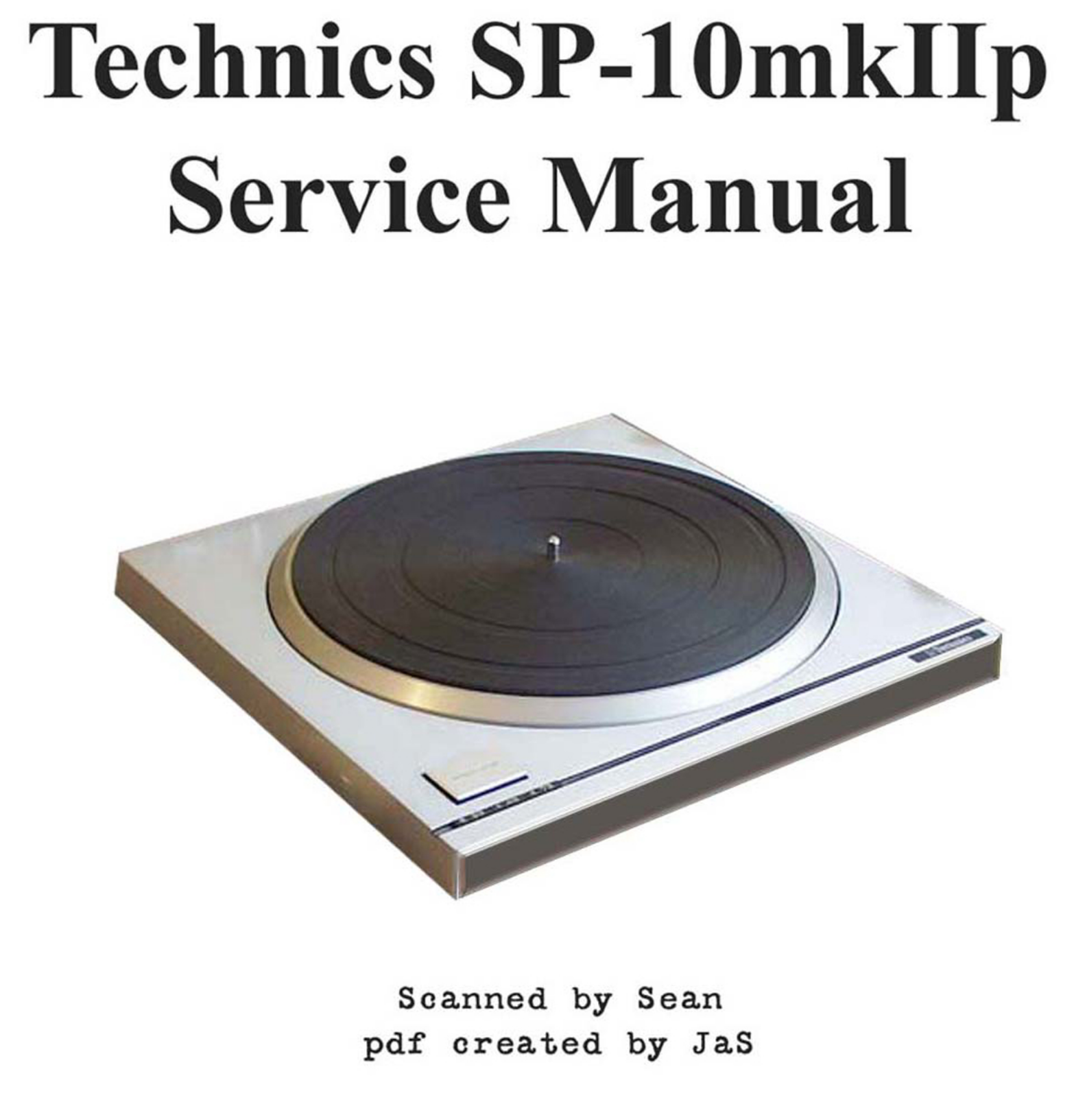 Technics SP-10 Mk2 P Service manual