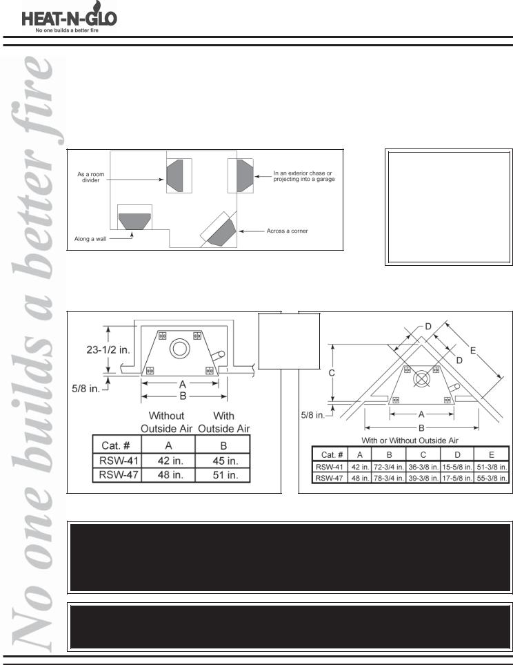 Hearth and Home Technologies RSW-47, RSW-41 User Manual