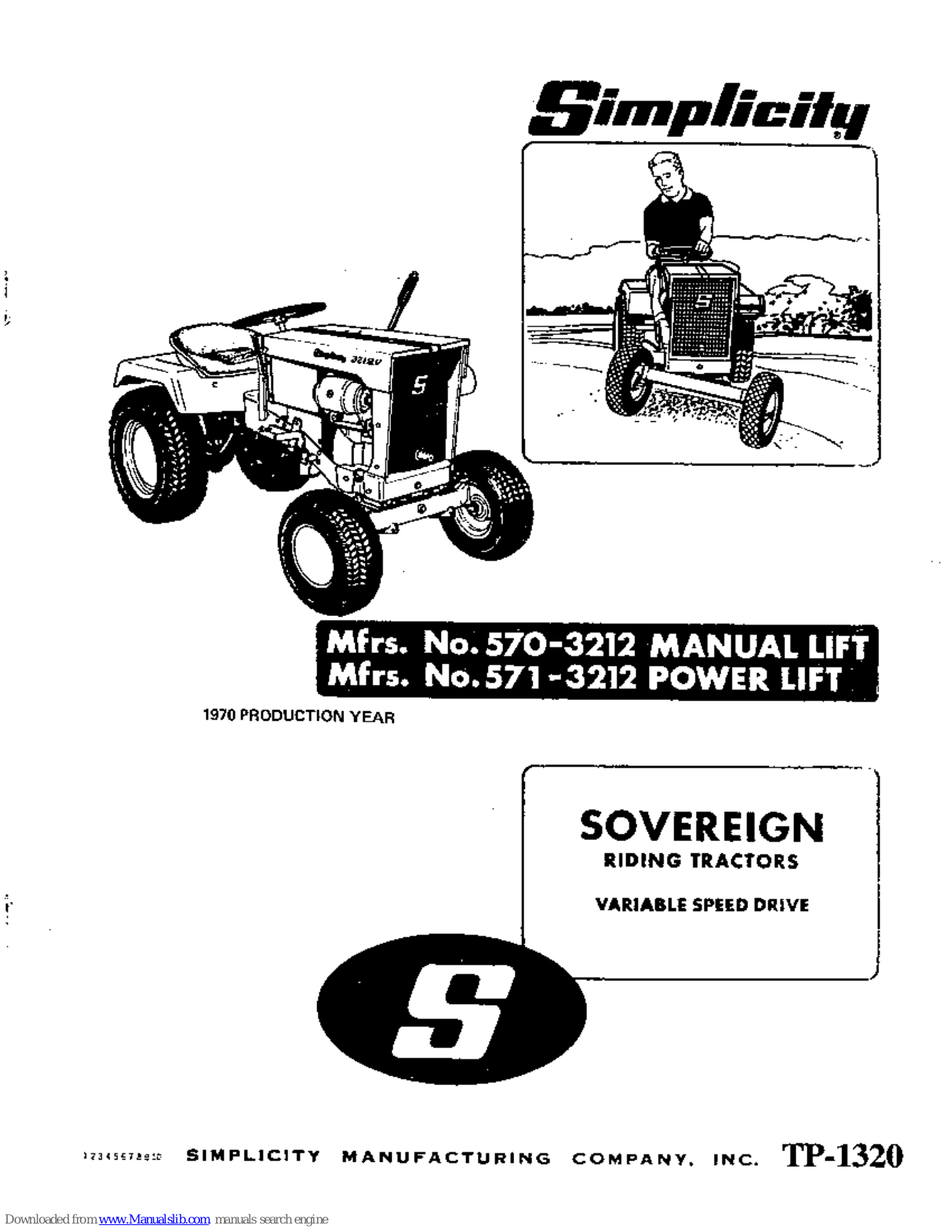 Simplicity Sovereign 570-3212, Sovereign 571-3212 Owner's Manual