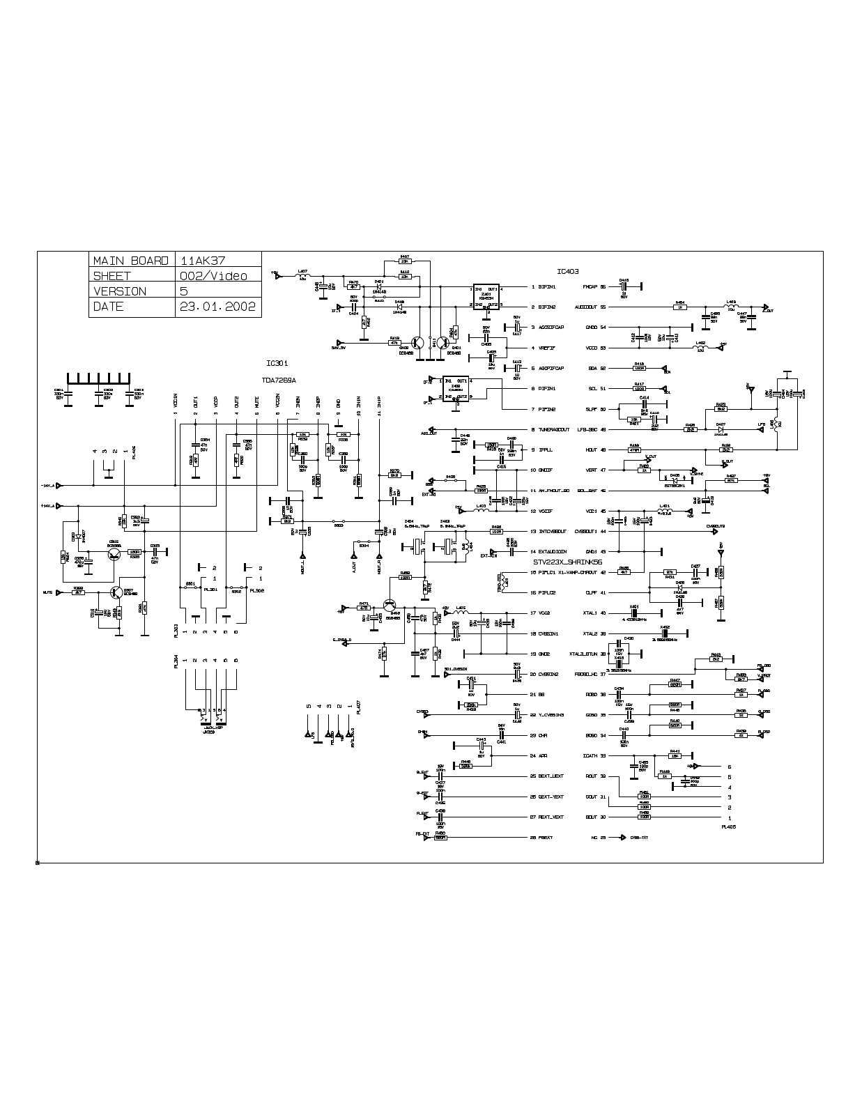 VESTEL 11AK37 Schematics video processor