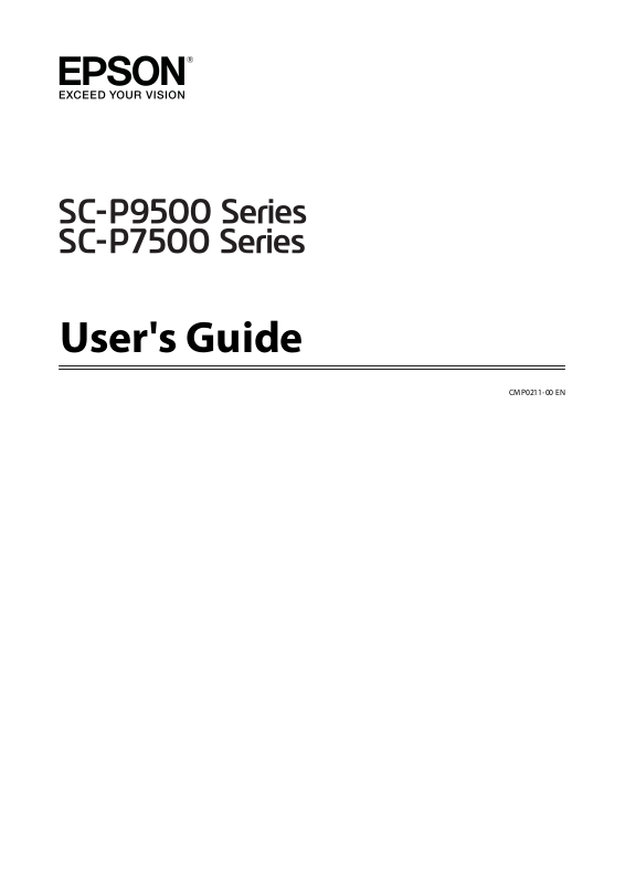 Epson SC-P9500, SC-P7500 User Manual