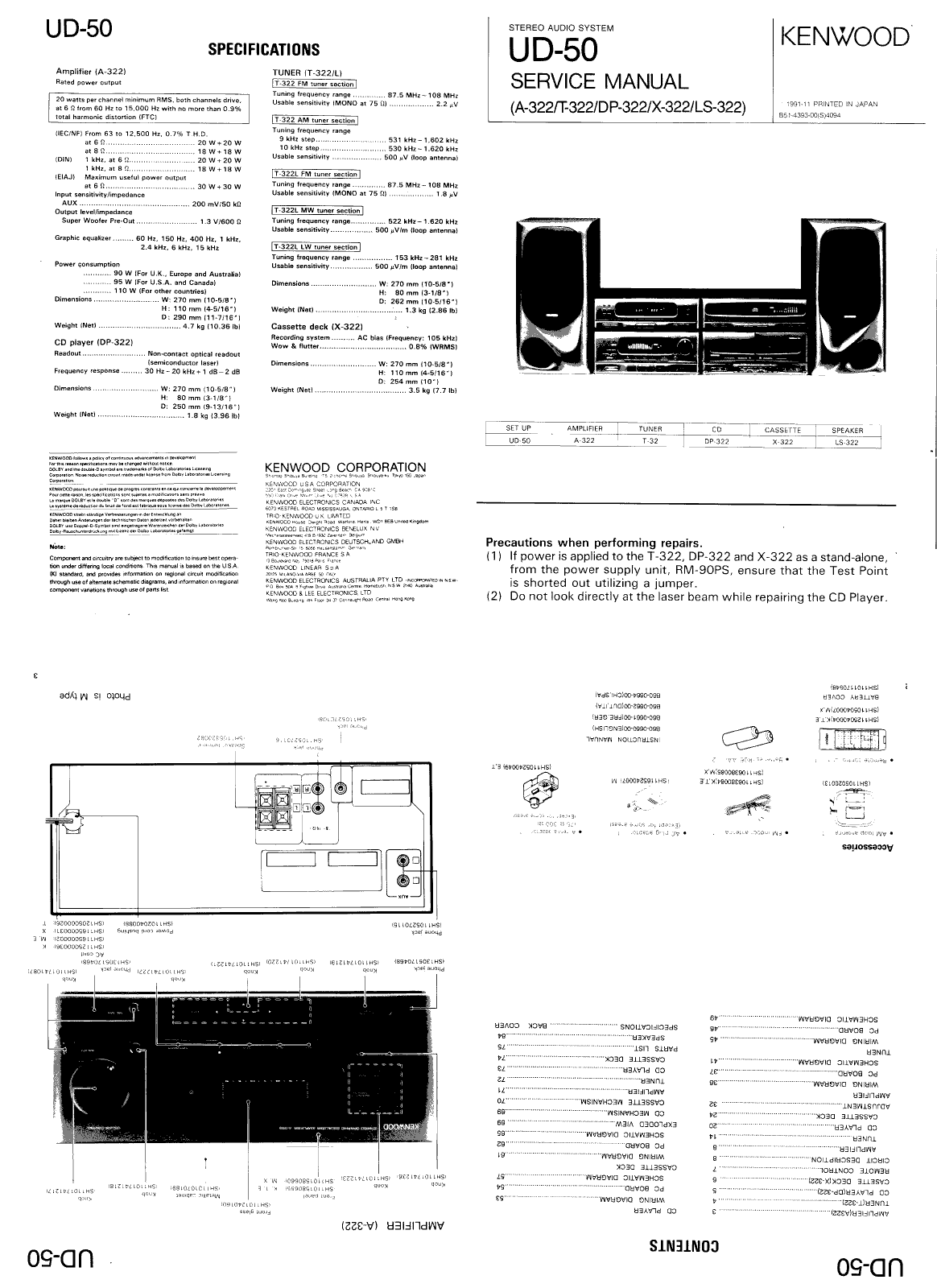 Kenwood UD-50 Service manual