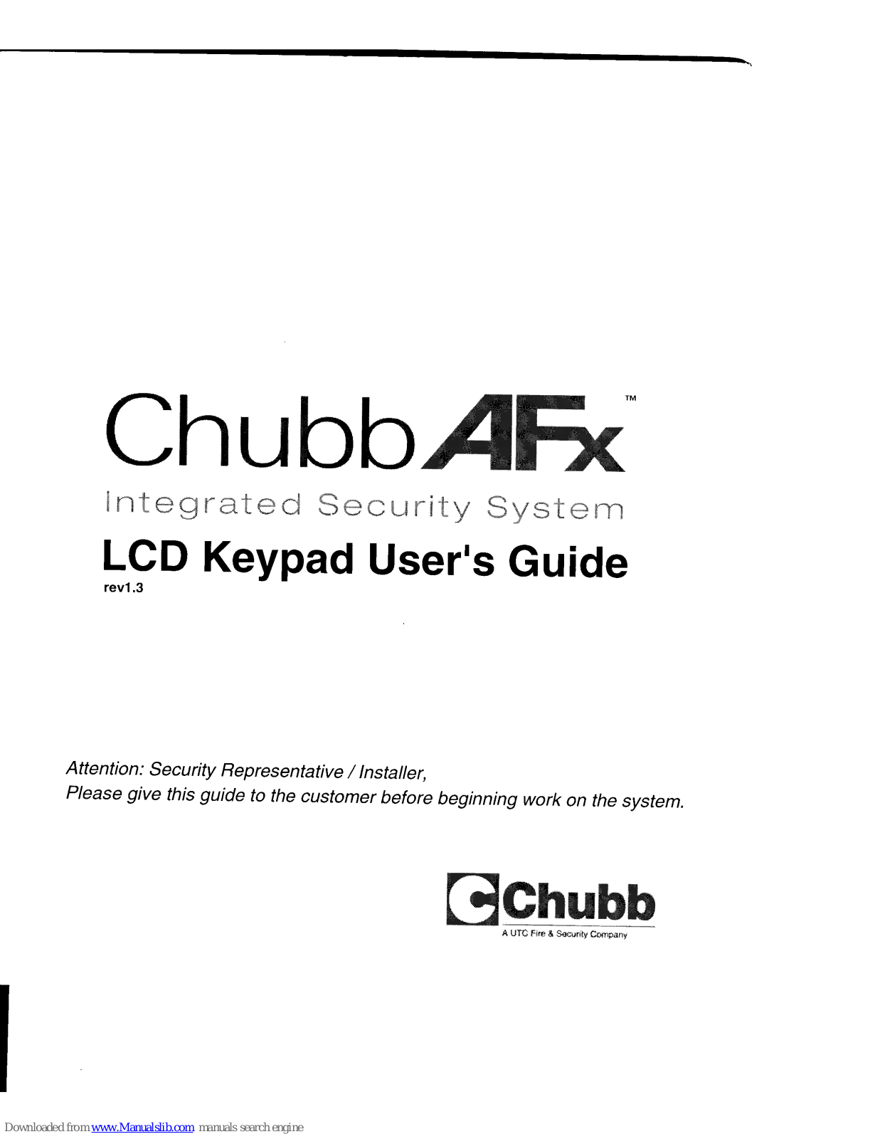 Chubb AFx User Manual - ManualMachine.com