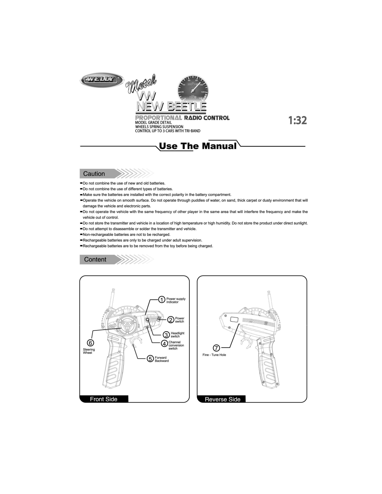 Welly Die Casting Fty WDC8300S Users Manual