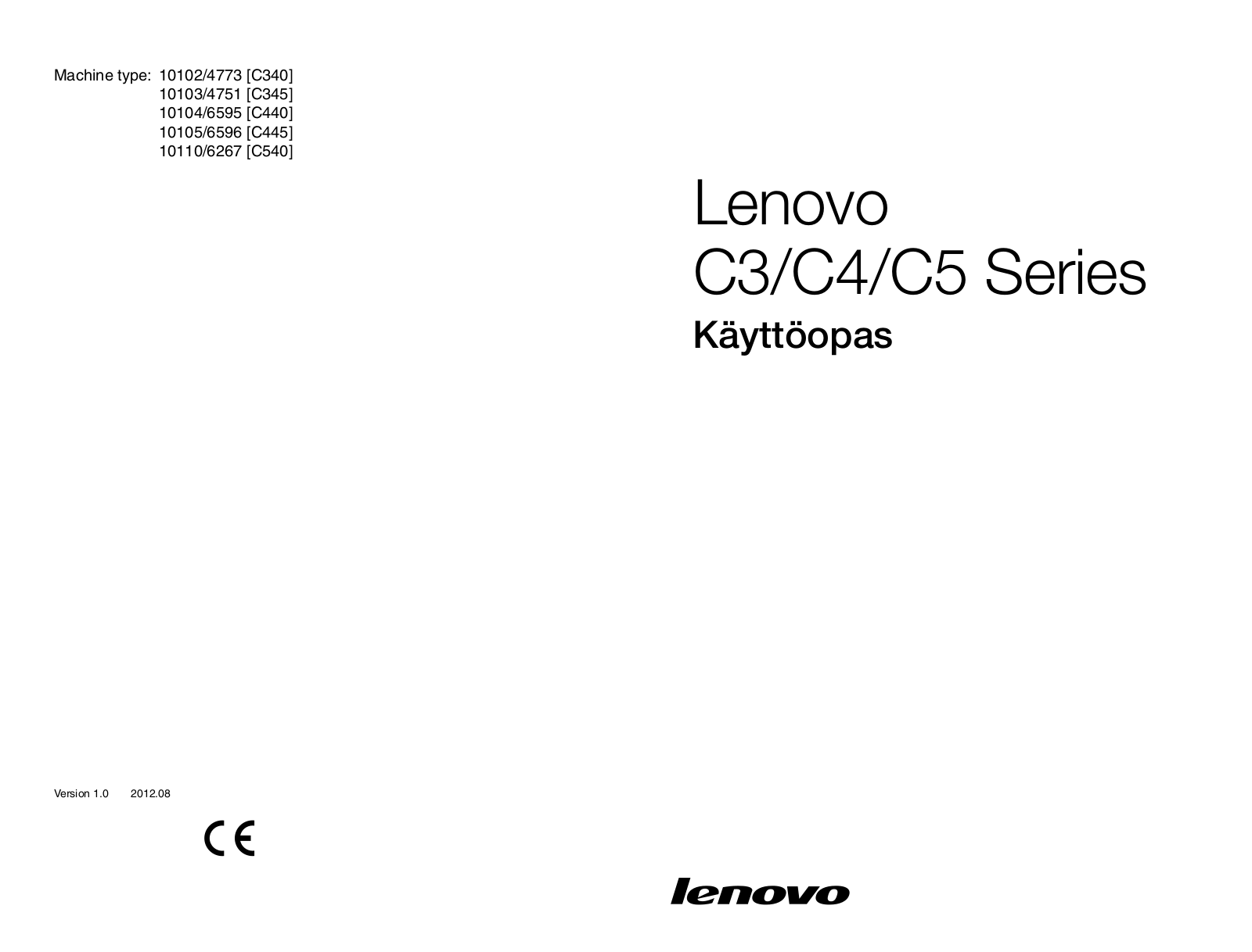 Lenovo C340, C345, C440, C445, C540 User Guide