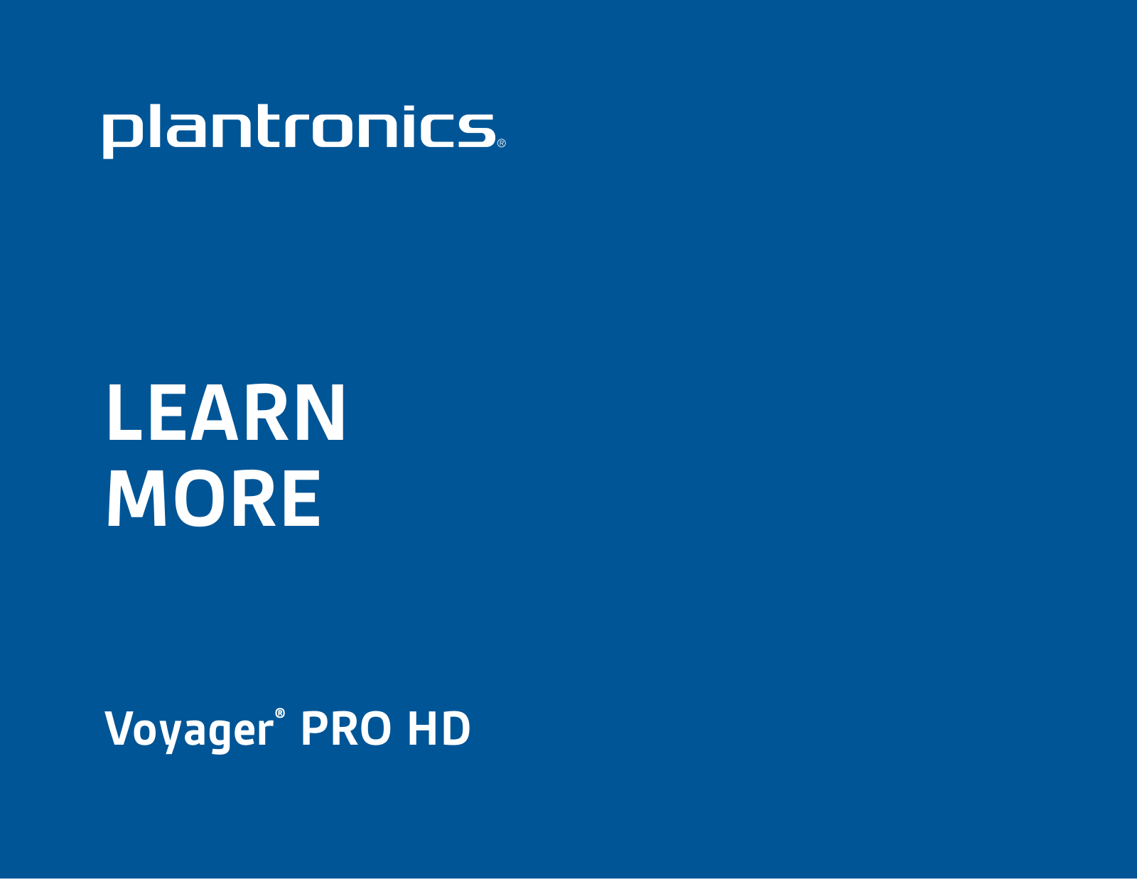 Plantronics Voyager PRO HD User Manual