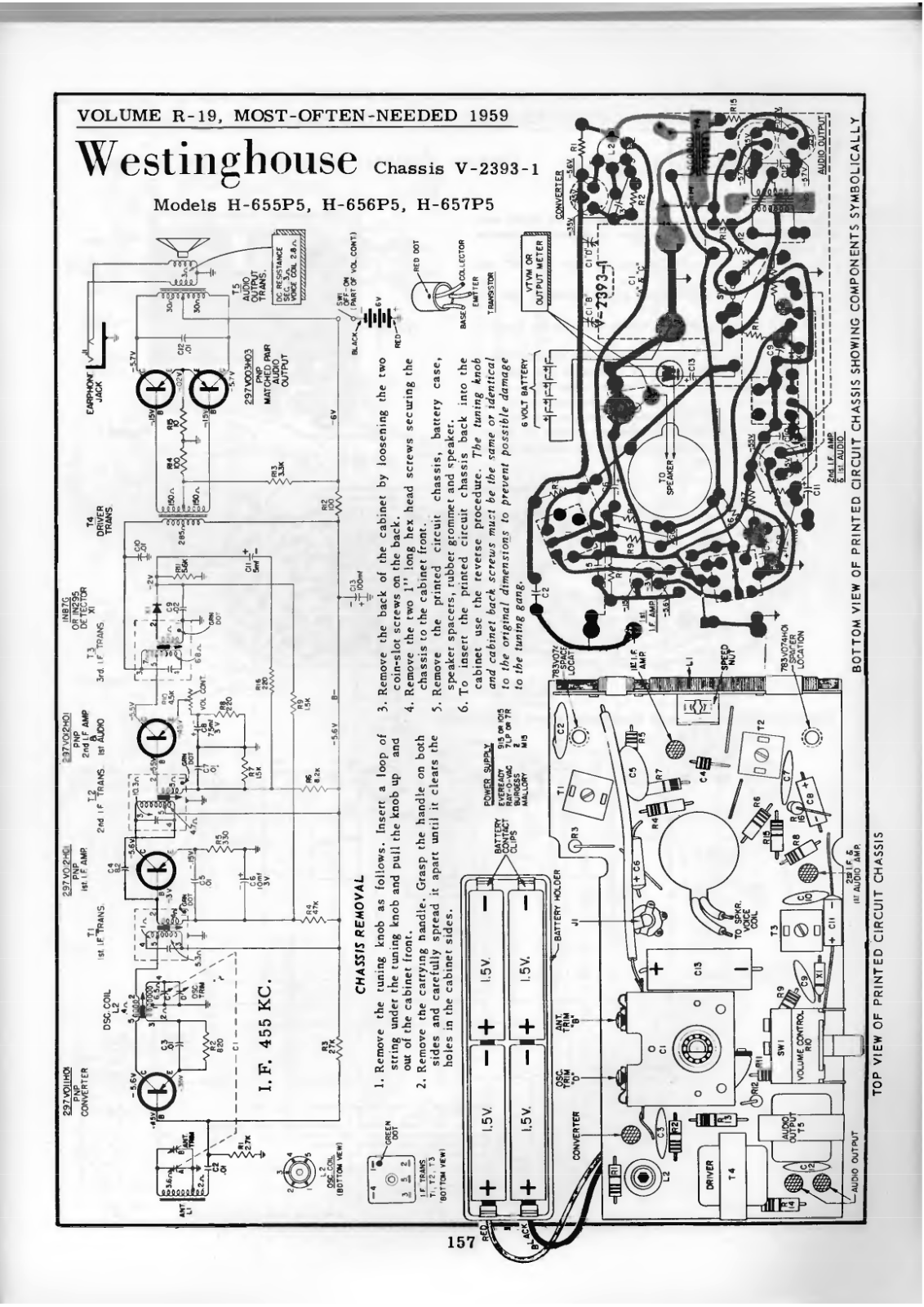 Westinghouse H-655P5, H-656P5, H-657P5 Schematic