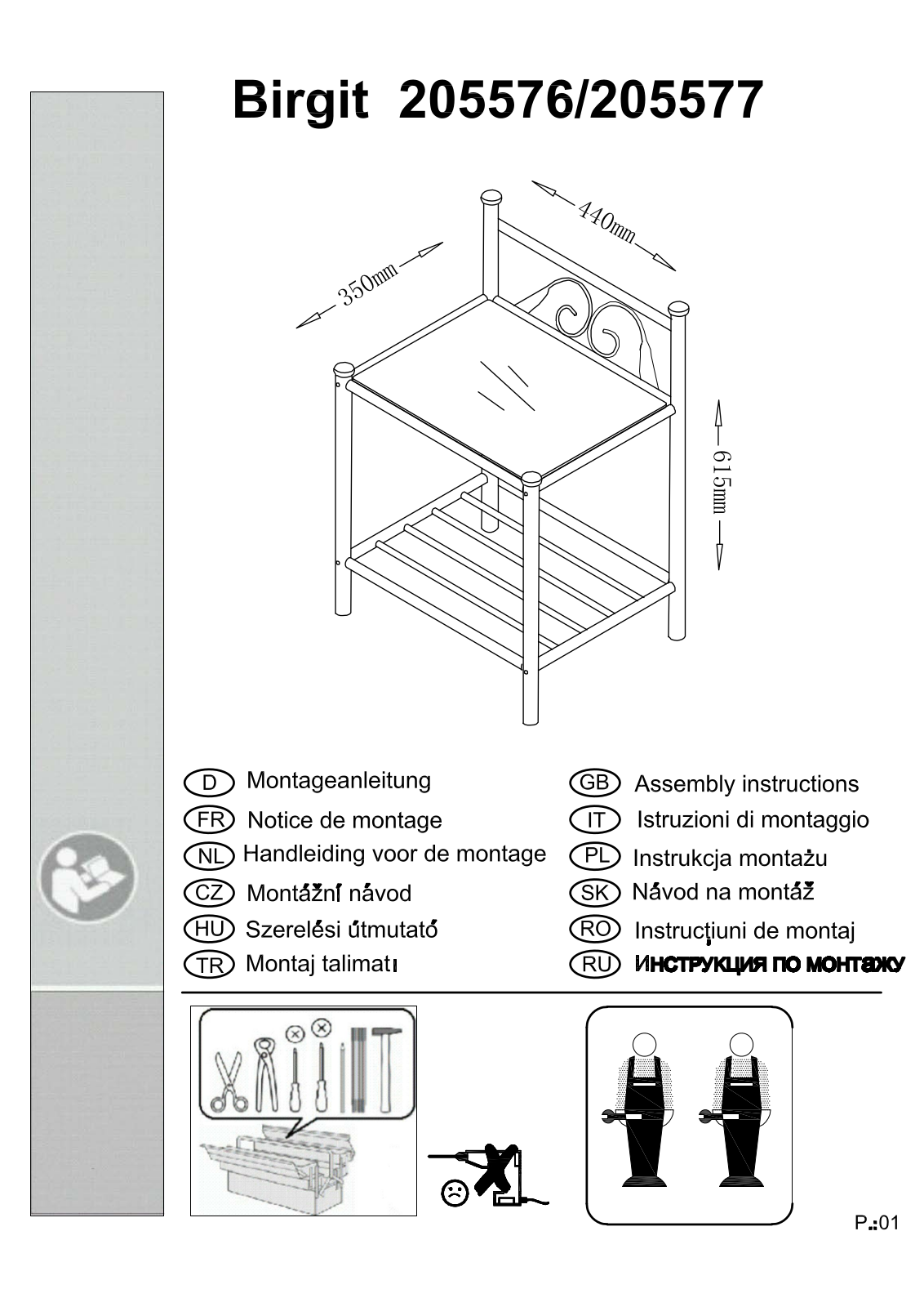 Home affaire Birgit Assembly instructions