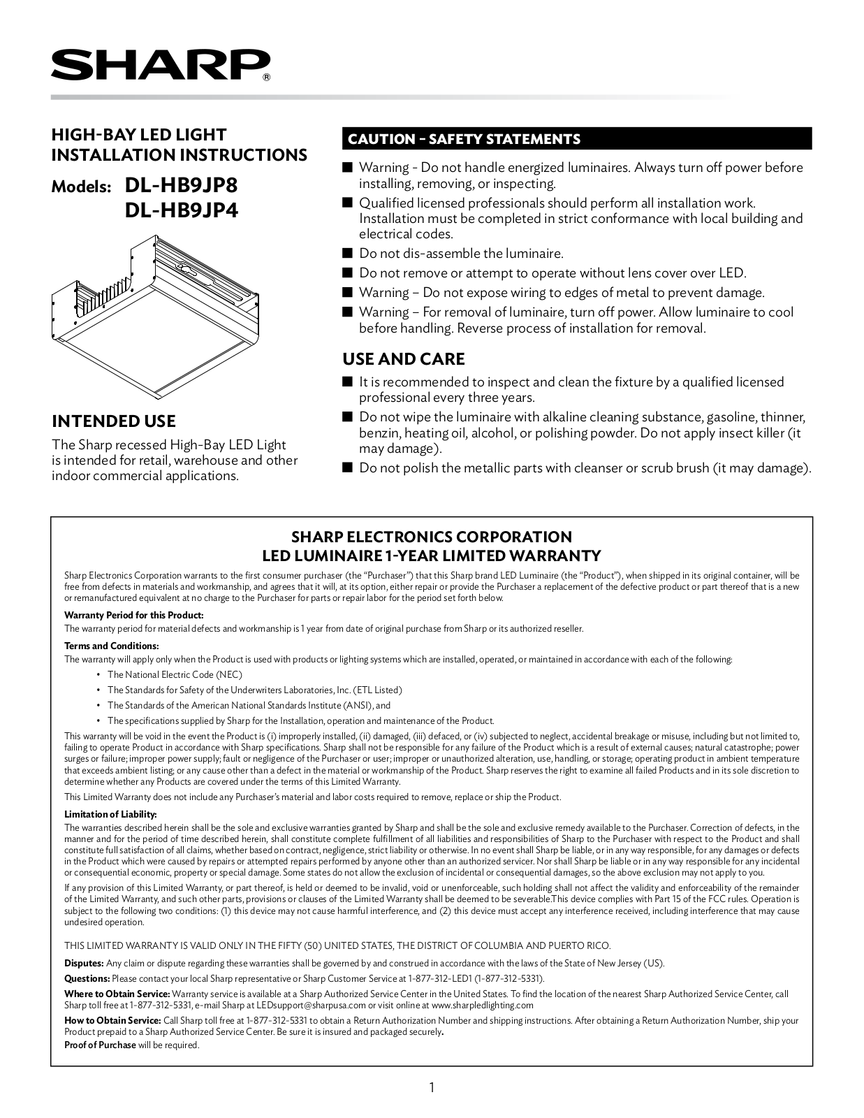 Sharp DLHB9JP8, DL-HB9J Quick Start Manual