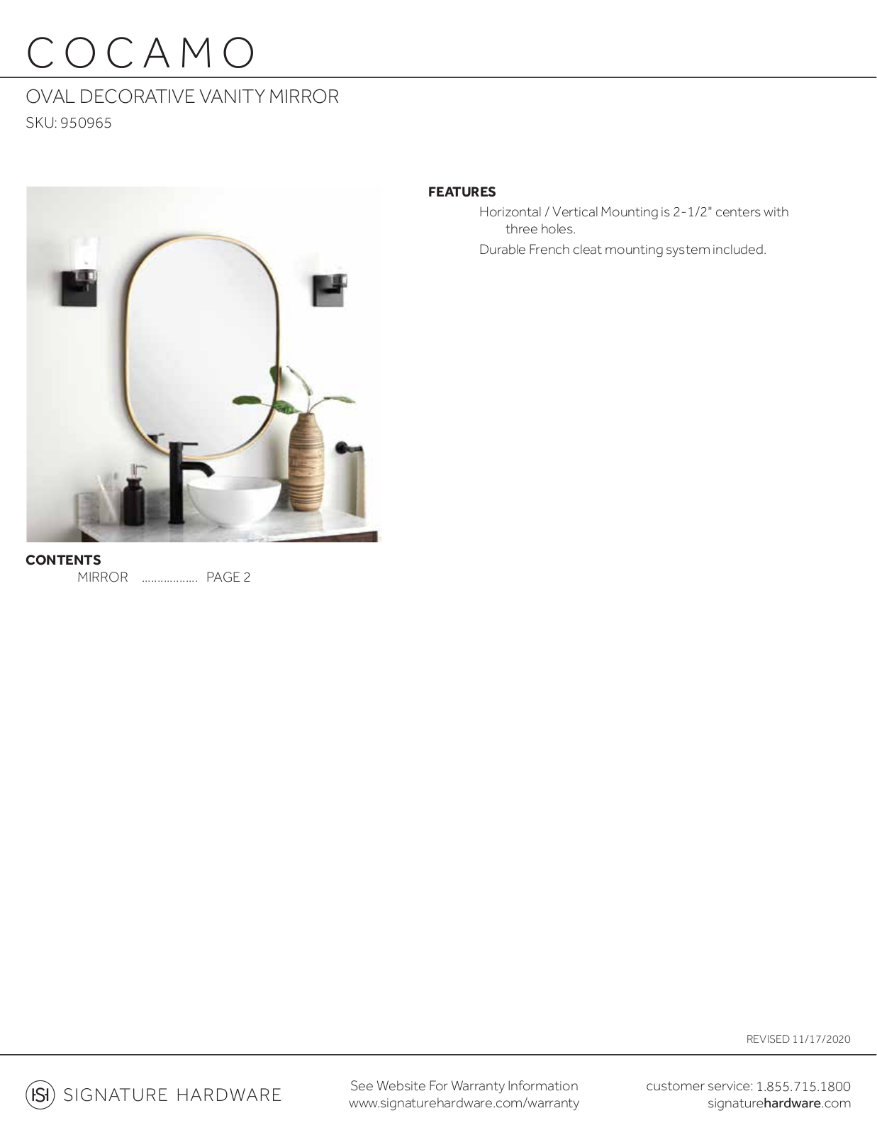 Signature Hardware SGRE4413 Specifications - ManualMachine.com