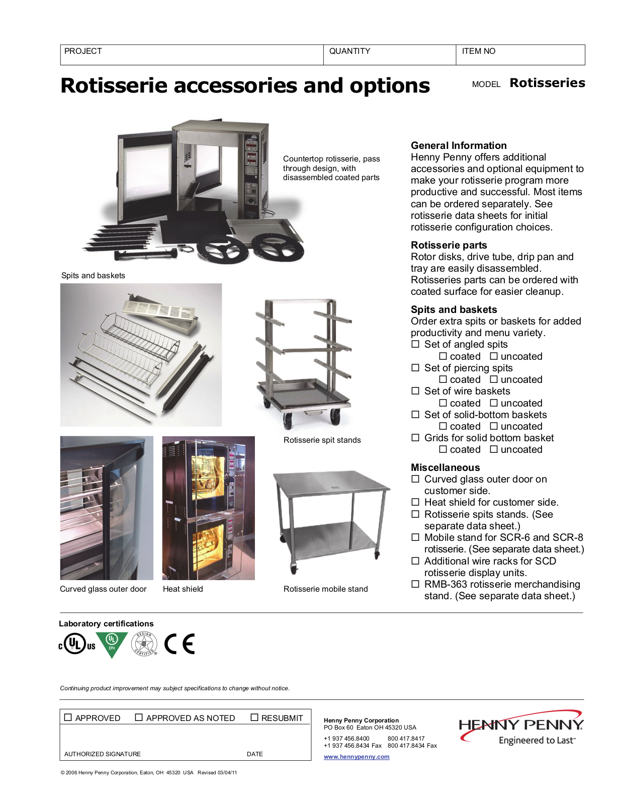 Henny Penny Rotisseries General Manual