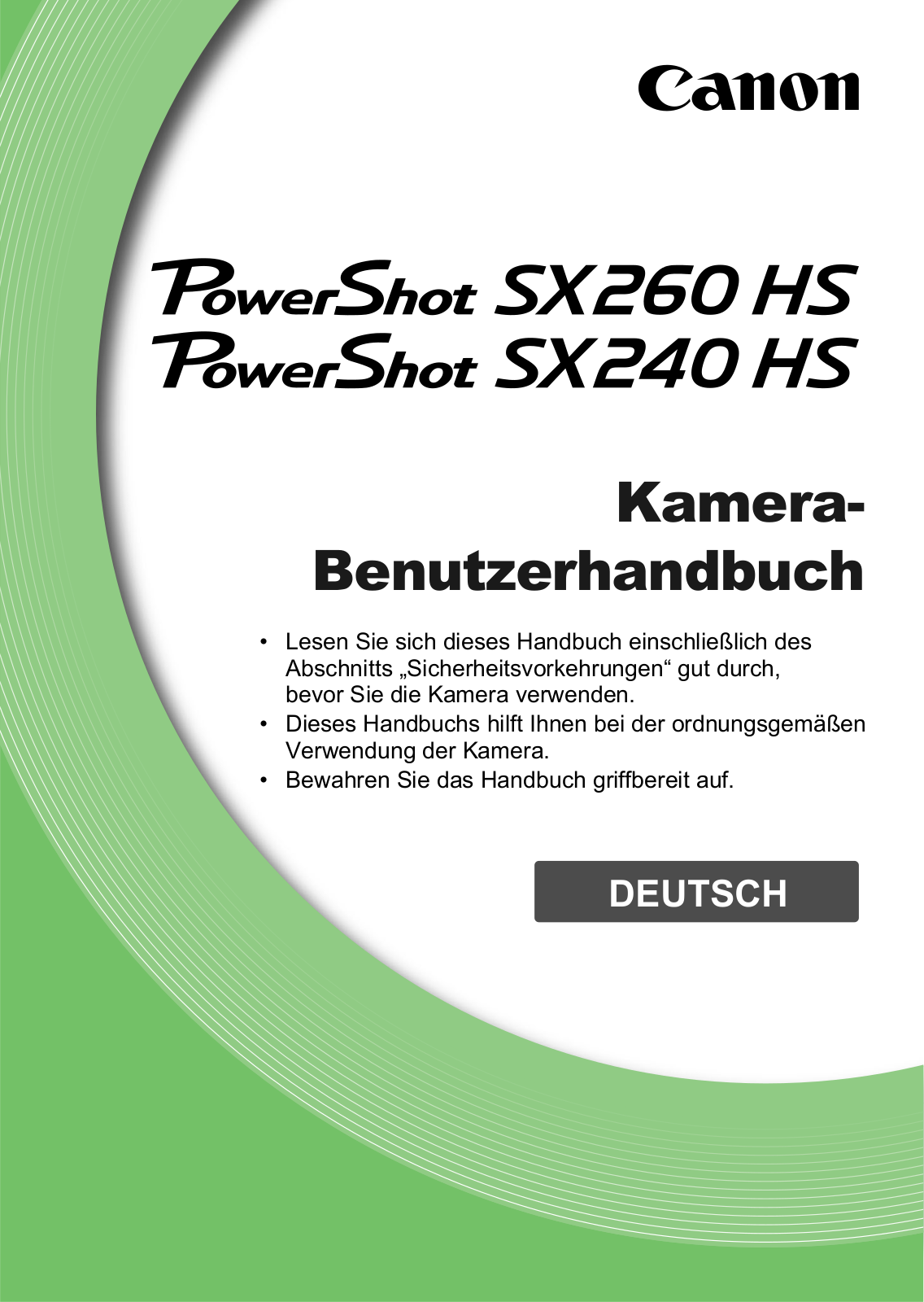 CANON SX240 HS User Manual