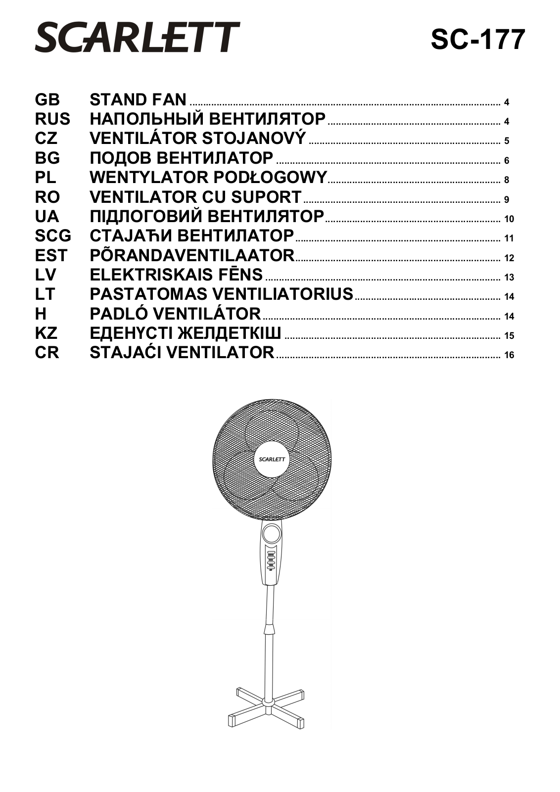 Scarlett SC-177 User Manual