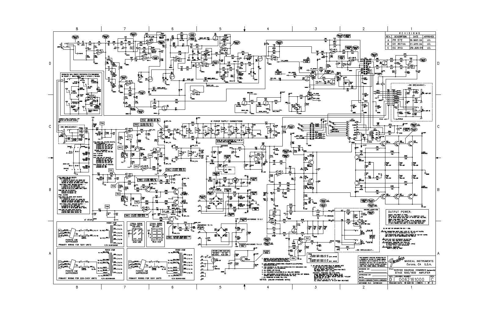 Fender 1000 1600 schematic