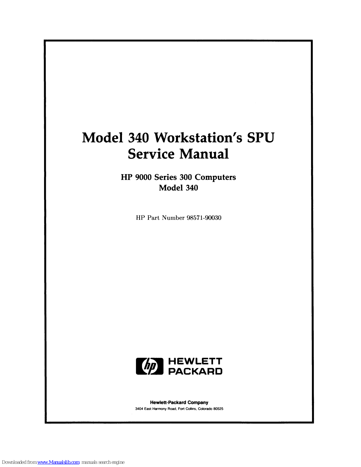 HP 9000 340 Service Manual - ManualMachine.com