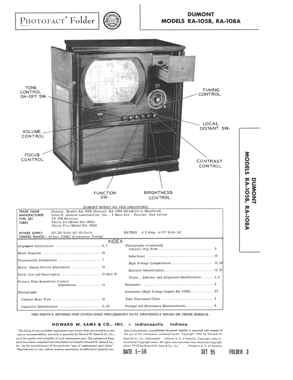 Dumont ra 105b schematic