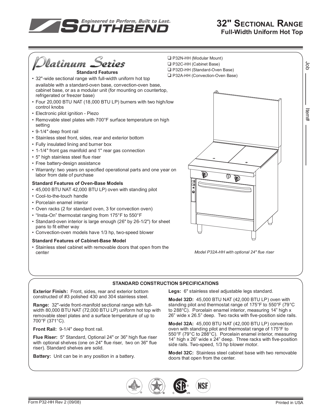 Southbend P32C-HH, P32D-HH General Manual