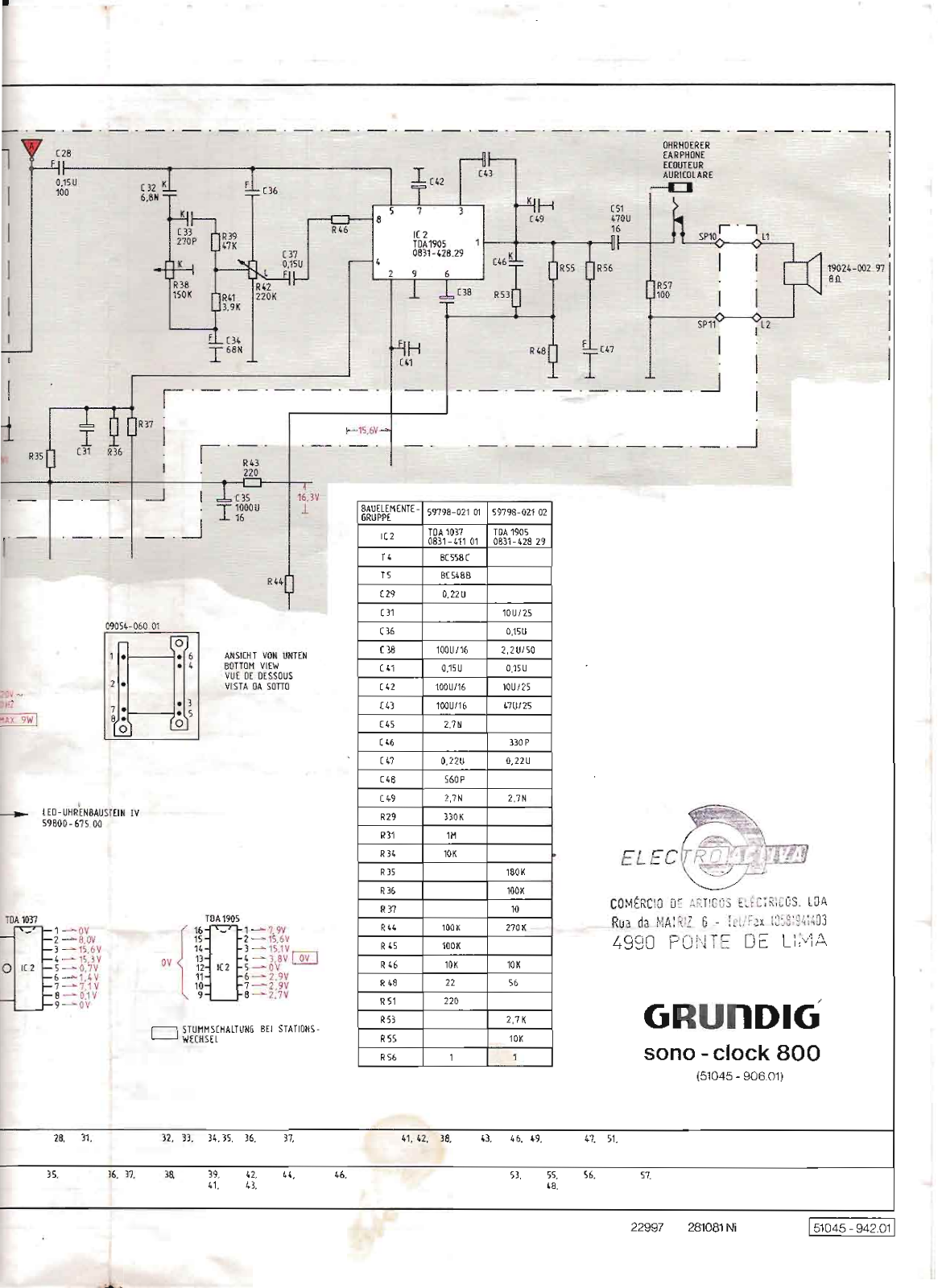 Grundig Sonoclock-800 Schematic