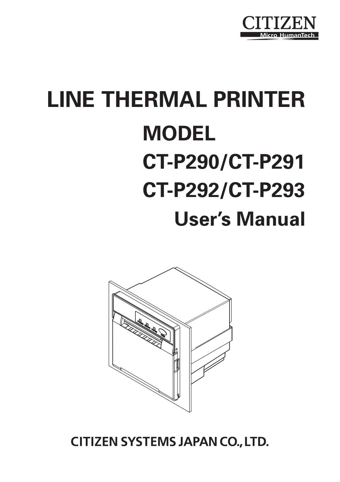 CITIZEN CT-P293 User Manual