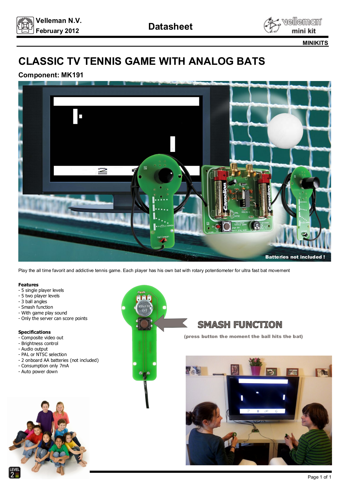 Velleman MK191 Datasheet