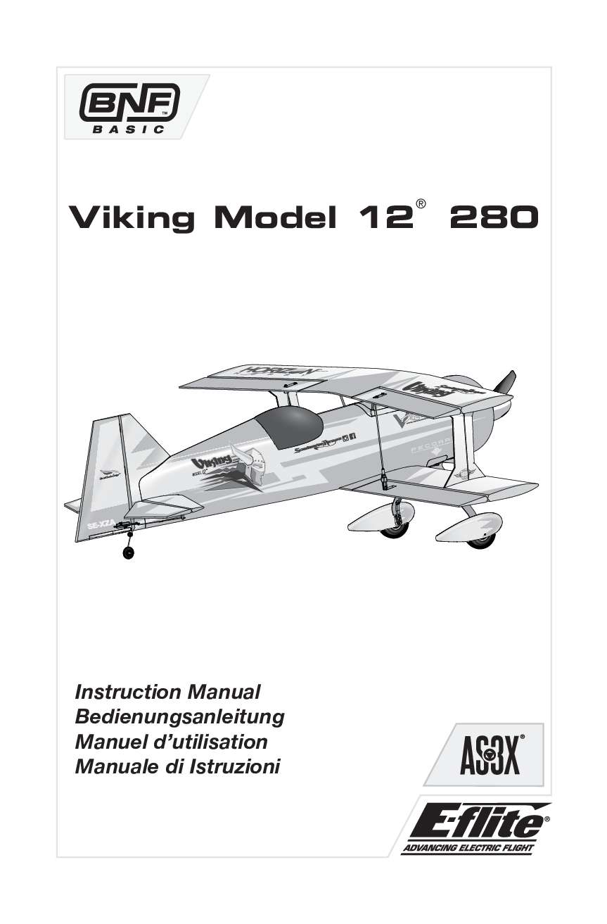 E-flite Viking Model 12 280 BNF Basic User Manual