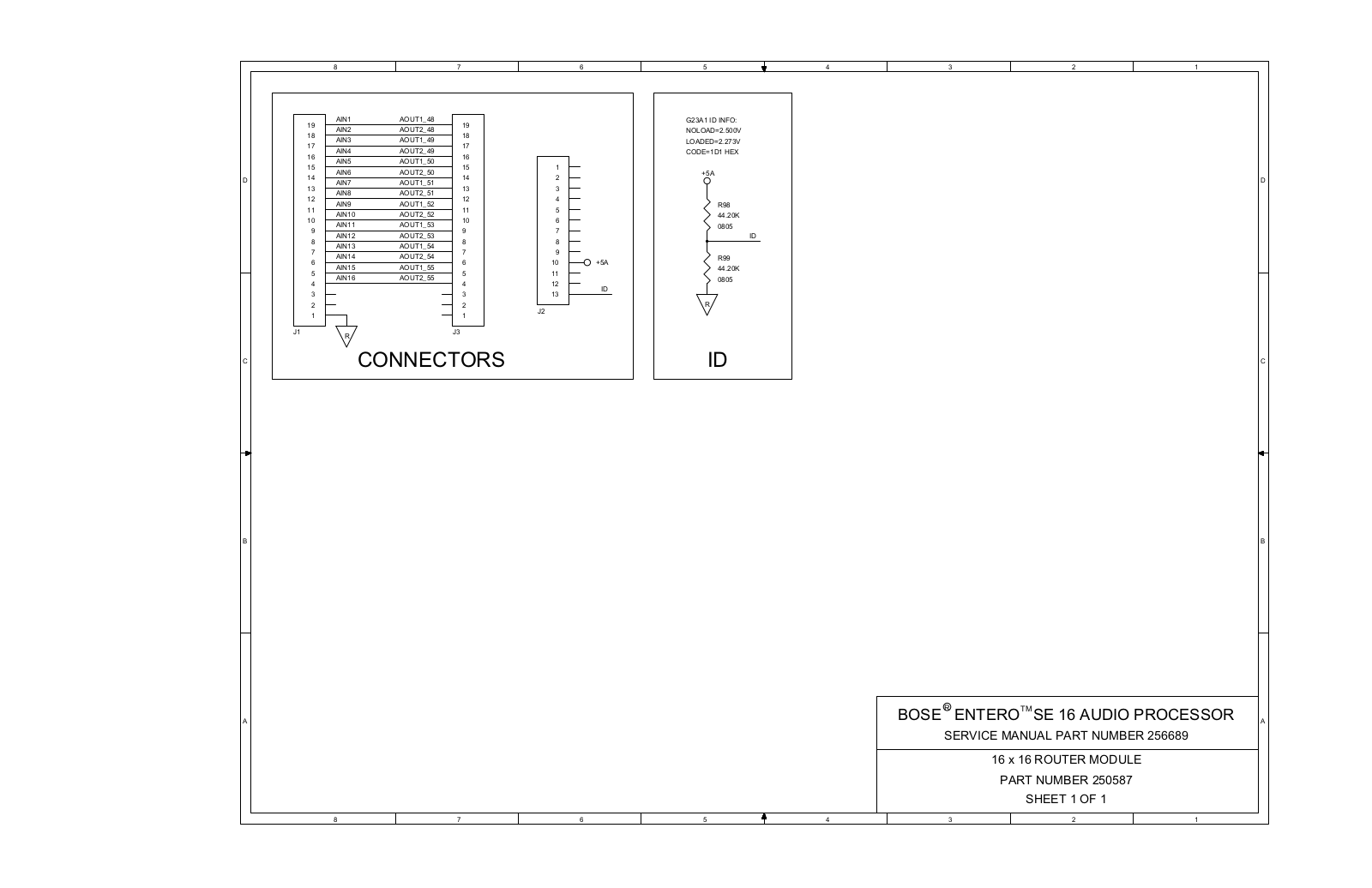 BOSE 250587 Schematic