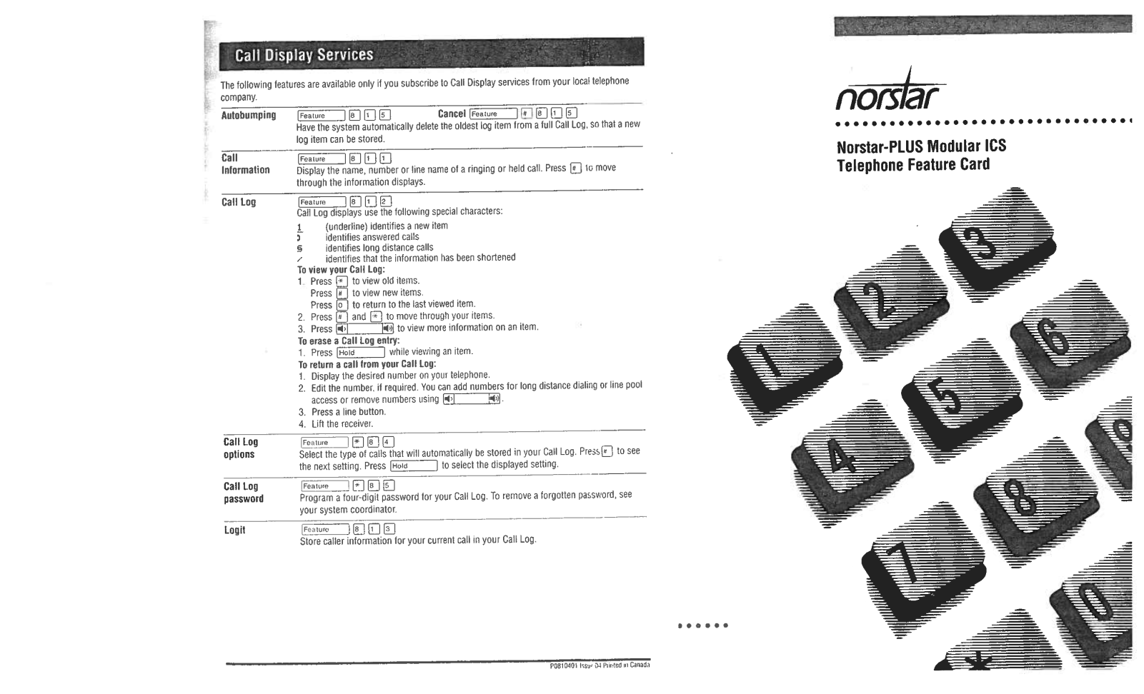 Nortel NORSTAR-PLUS MODULAR ICS User Manual