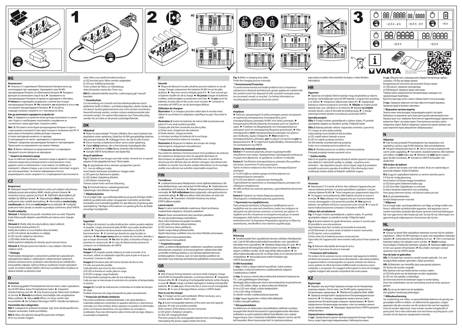 Varta 57668 Instructions for the use