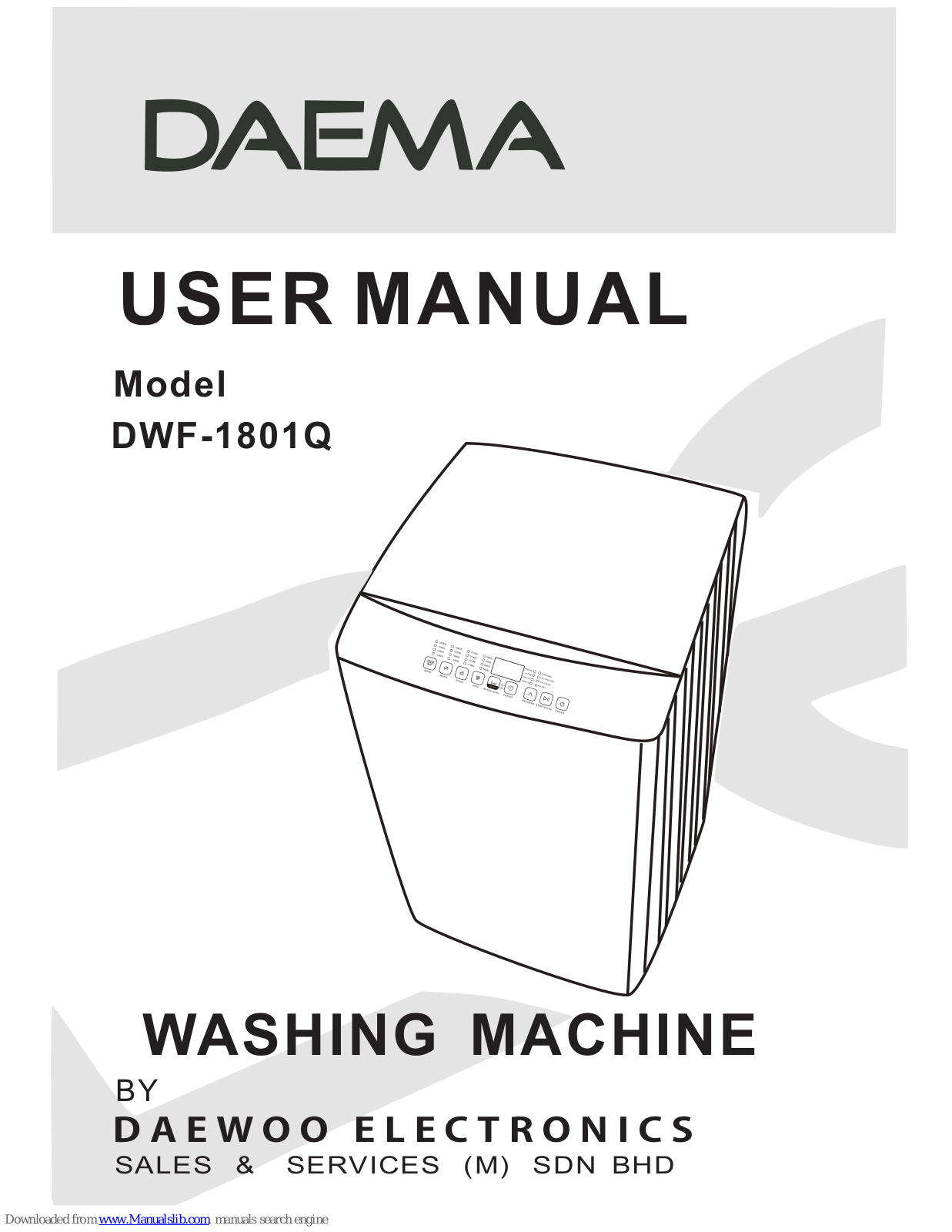 DAEWOO DWF-1801Q User Manual