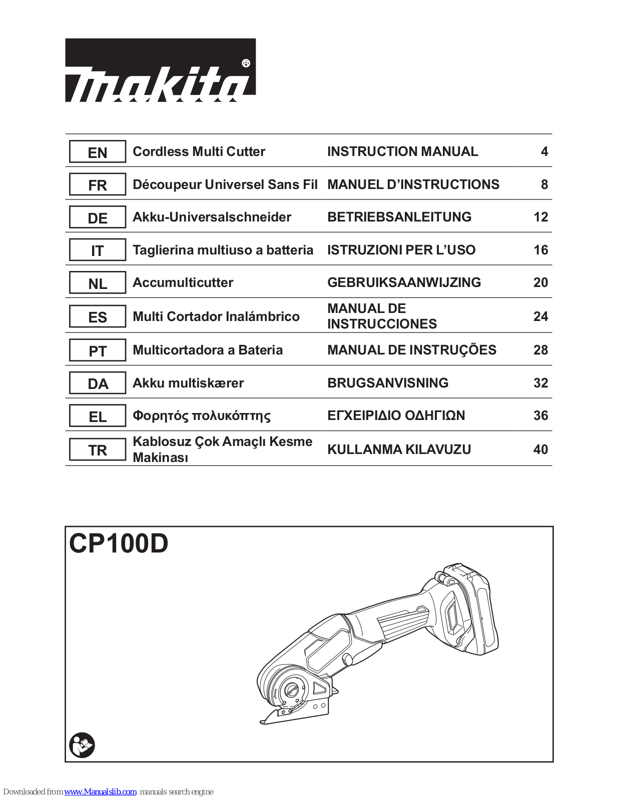 Makita CP100D Instruction Manual