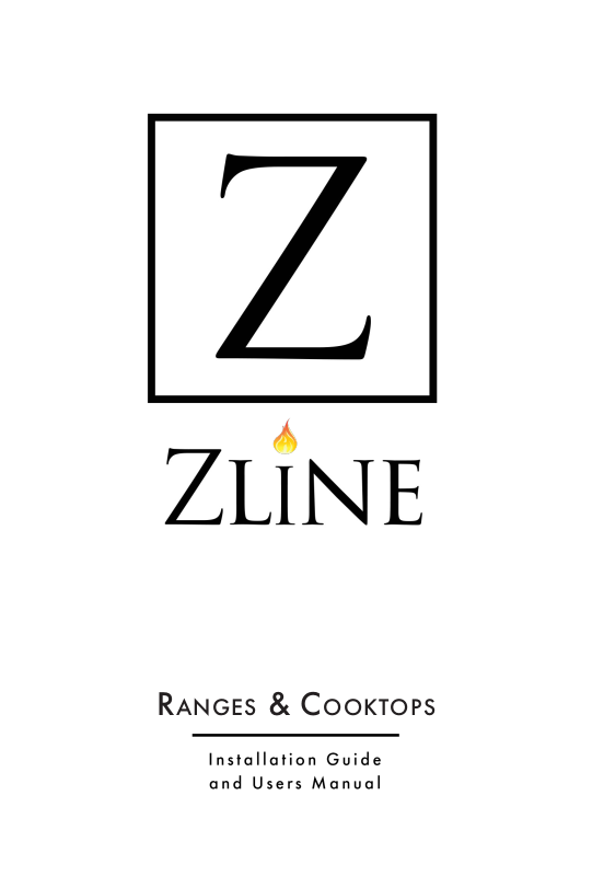 ZLINE RT48, RC36, RA36 Installation Manual