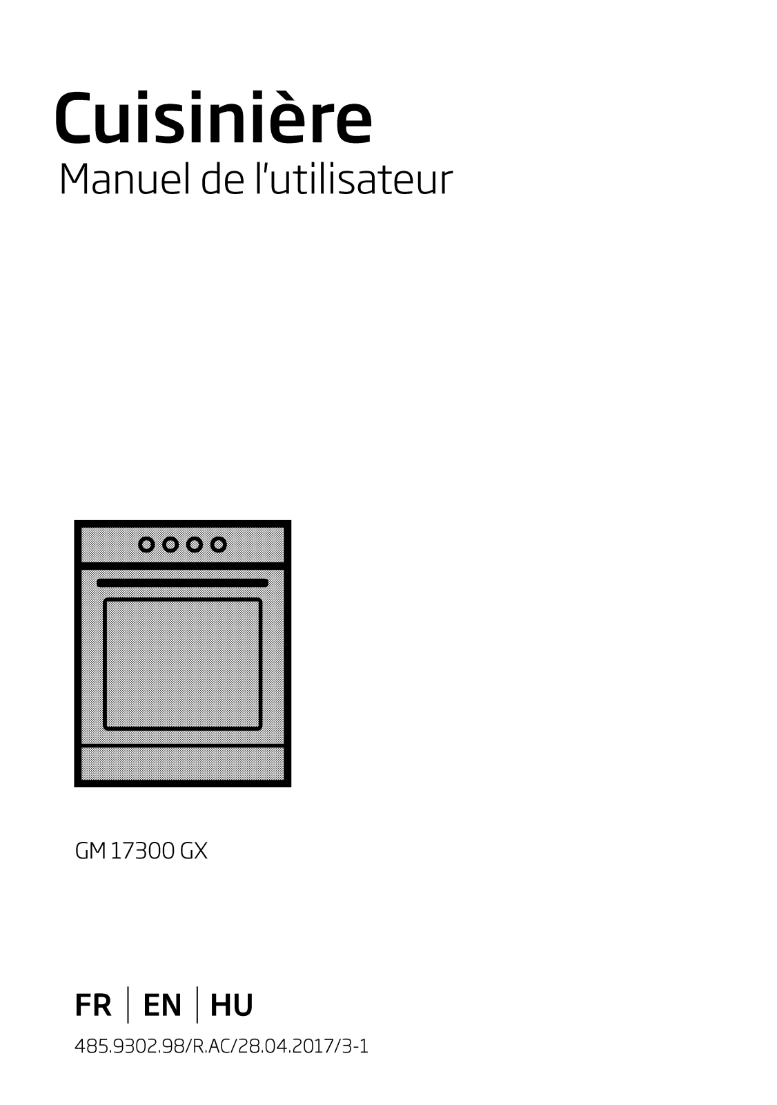 Beko GM 17300 GX User manual